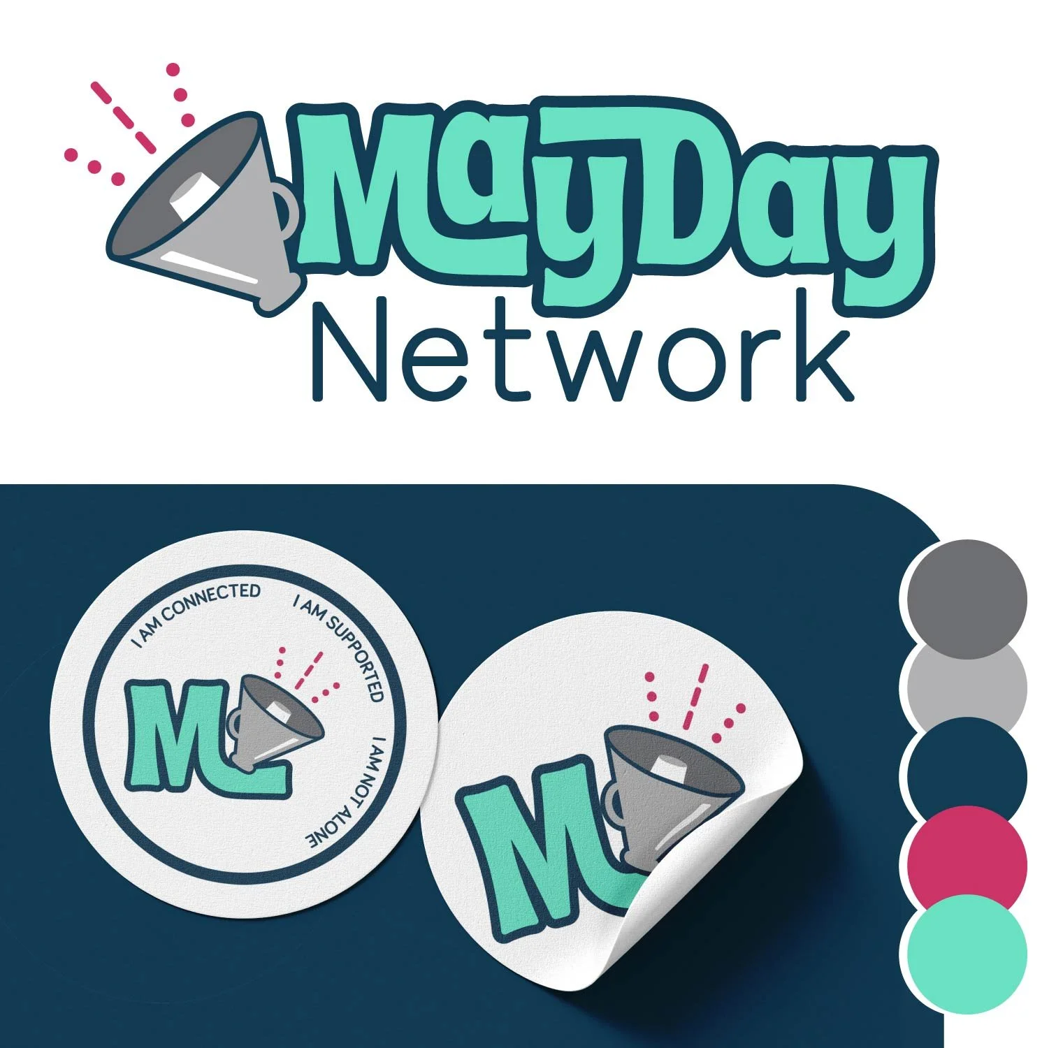 Mayday Network logo designed by Perth Freelance Graphic Designer Inspo Graphics & Design