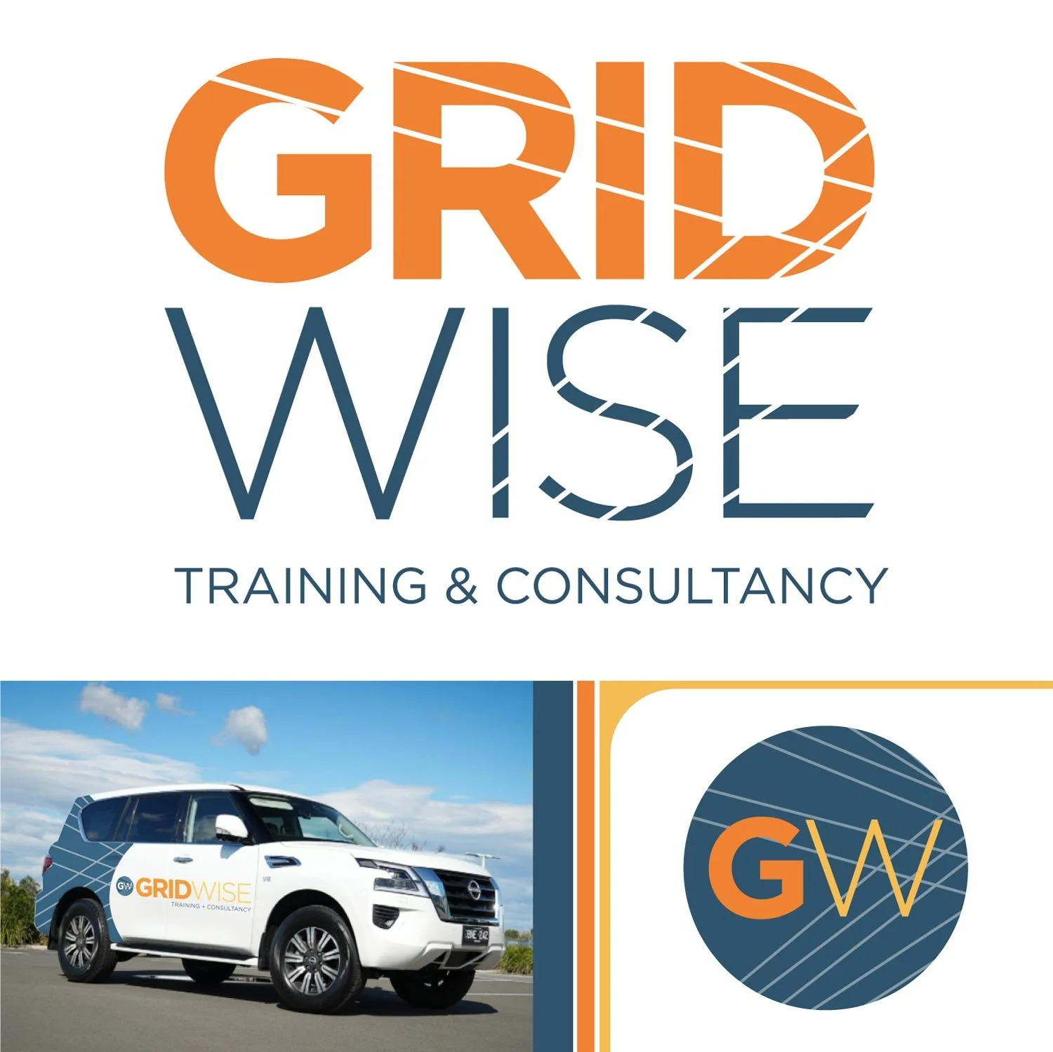 Grid Wise logo designed by Perth Freelance Graphic Designer Inspo Graphics
