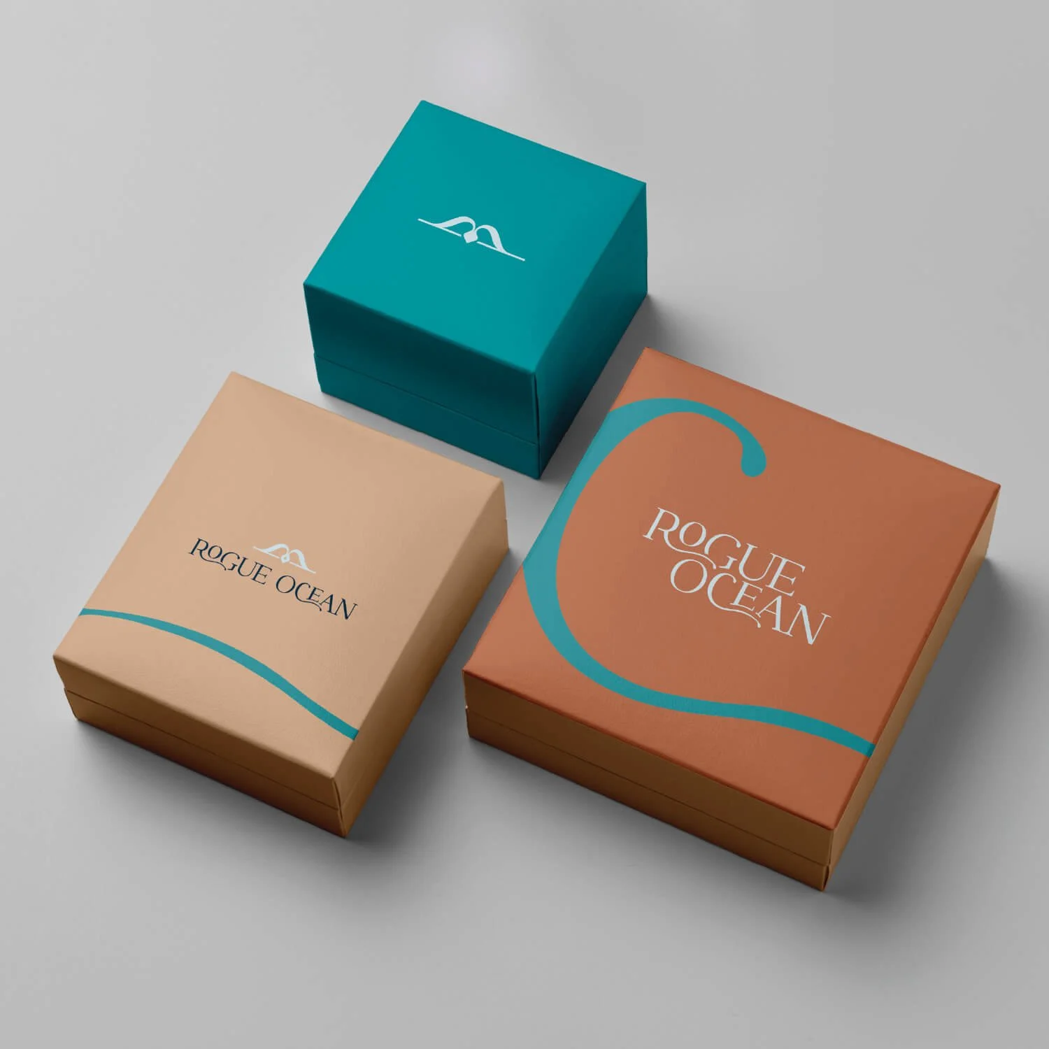 Rogue Ocean branding and packaging designed by graphic designer & motion designer, Moore Motion Design