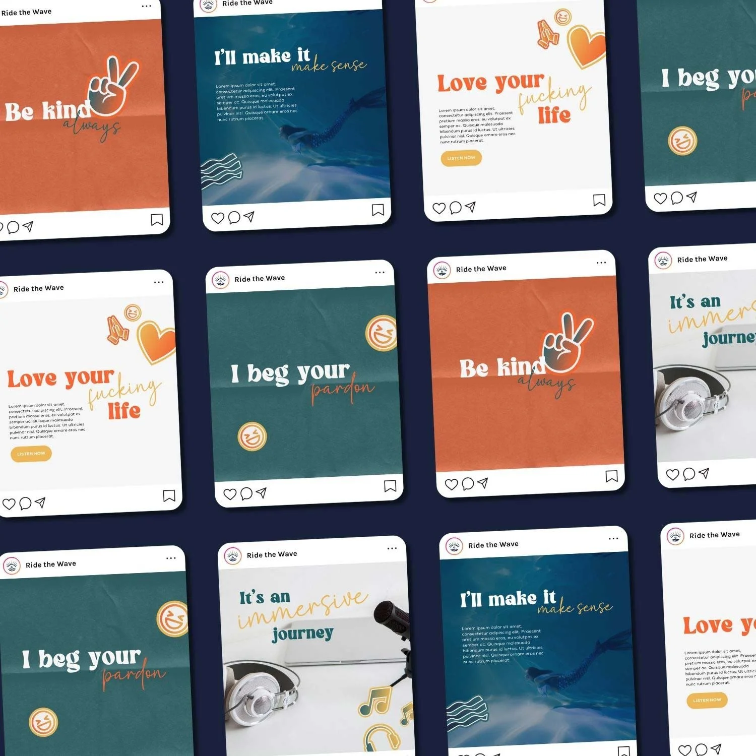 Branded social media graphics design by Perth graphic designer Cannect Communications