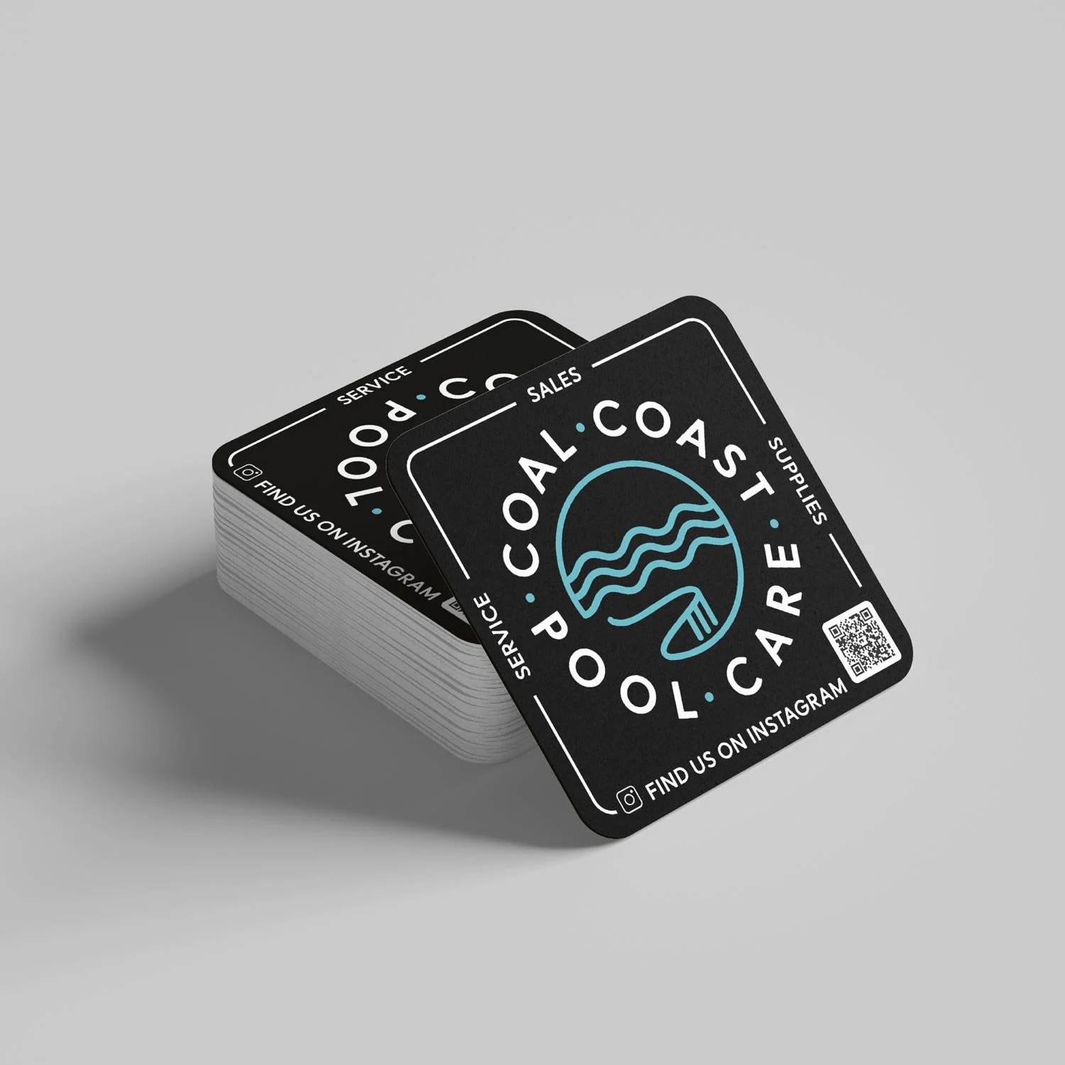 Coal Coast Pool Care logo designed by Charli Design