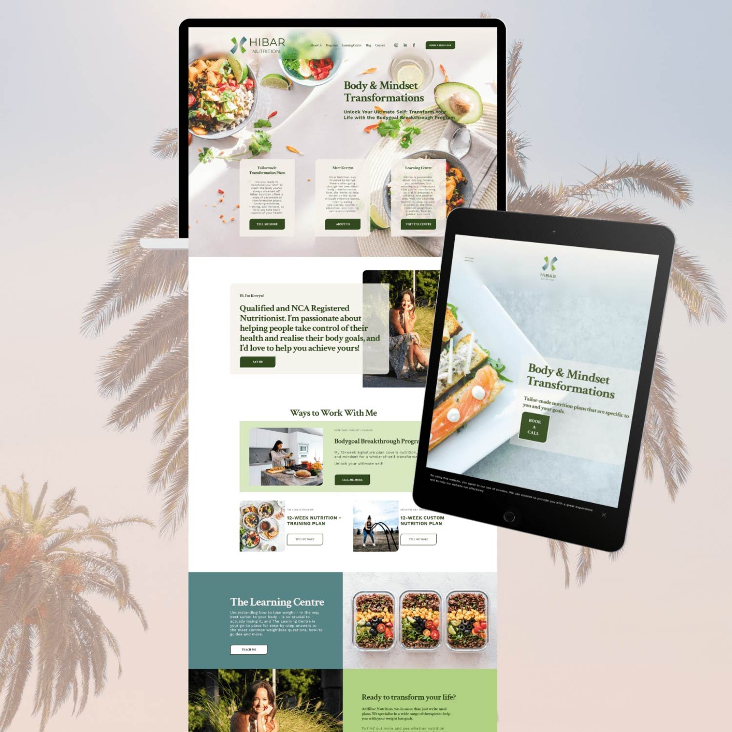 HiBar Nutrition Squarespace website designed by Kyah Digital