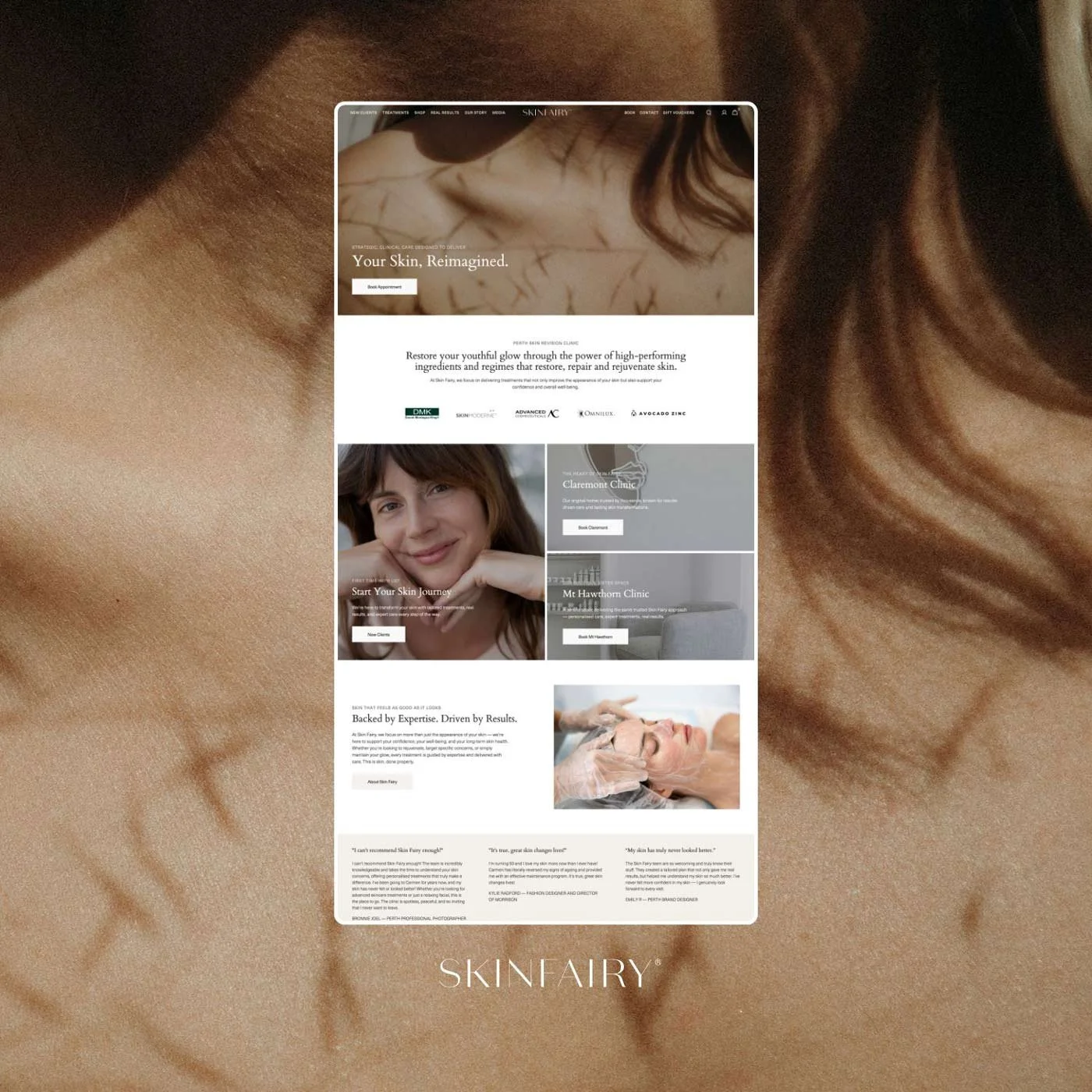 Skin Fairy eCommerce Shopify website design by One Circle Studio