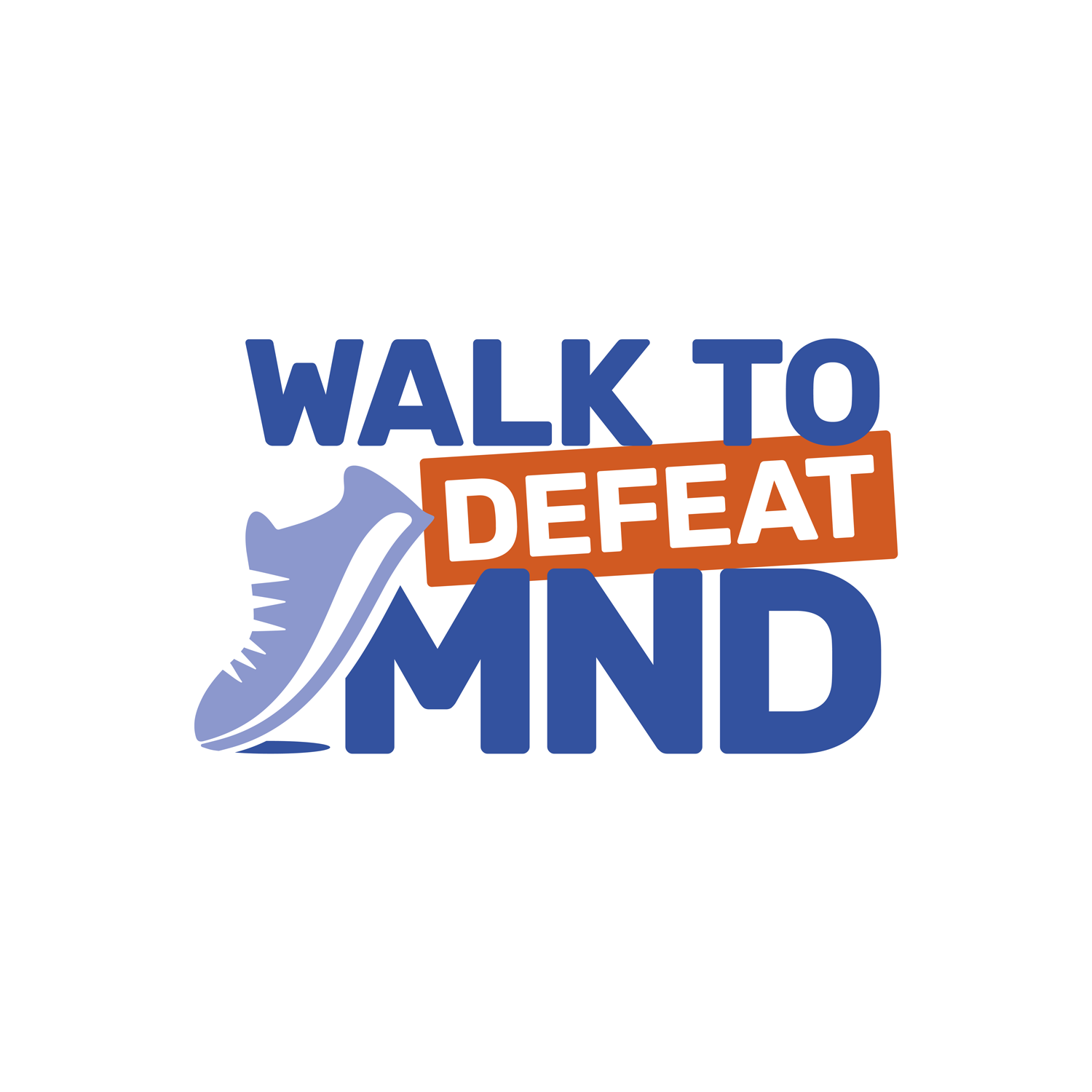 Walk to Defeat MND logo designed by Charli Design