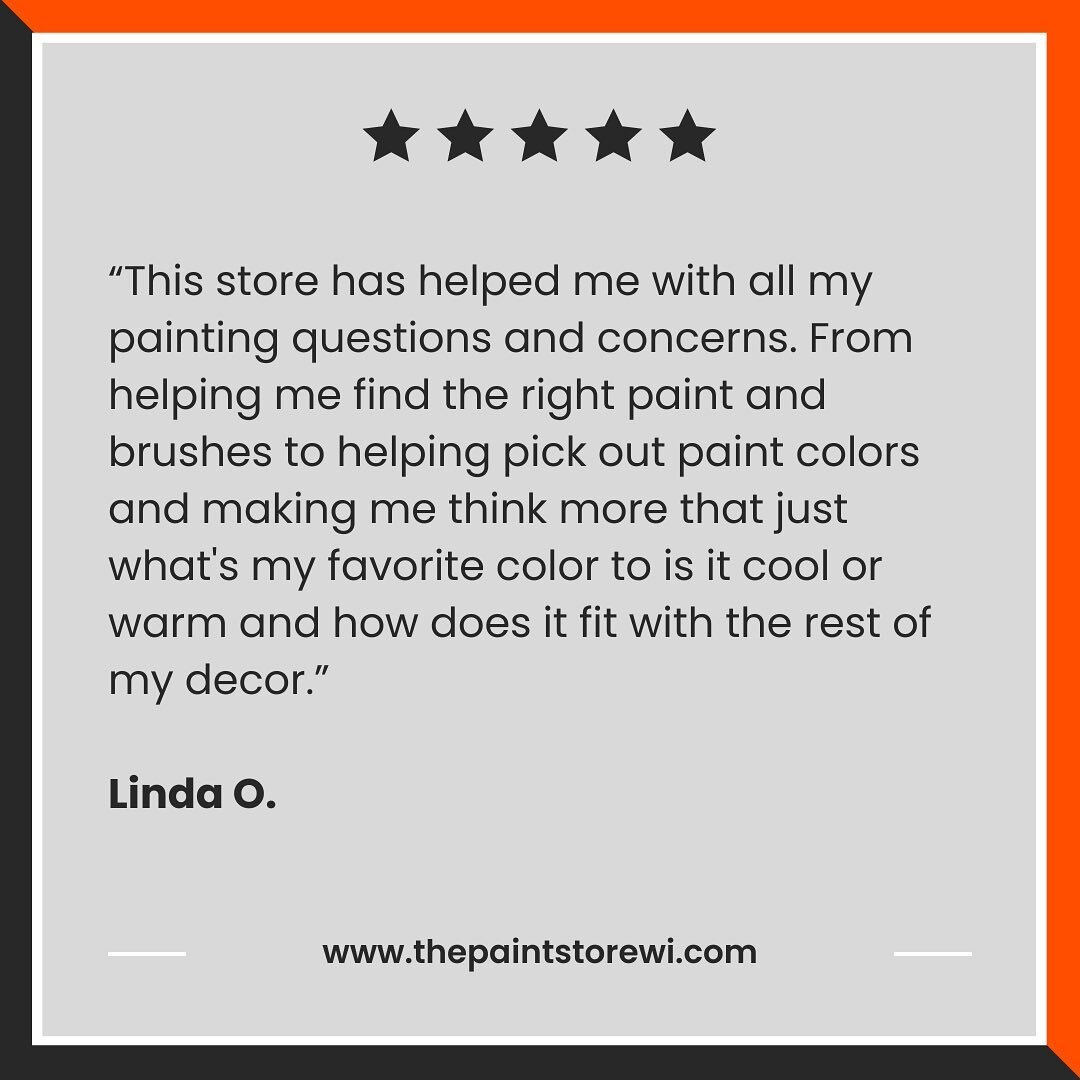 Thank you Linda for the great review. ☺️

#painting #cabinets #countertops #bathandshower #flooring #windowsanddoors #benjaminmoore
#localbusiness #thepaintstore 

The Paint Store:
Serving the community for over 30 years!
We carry the products, and w