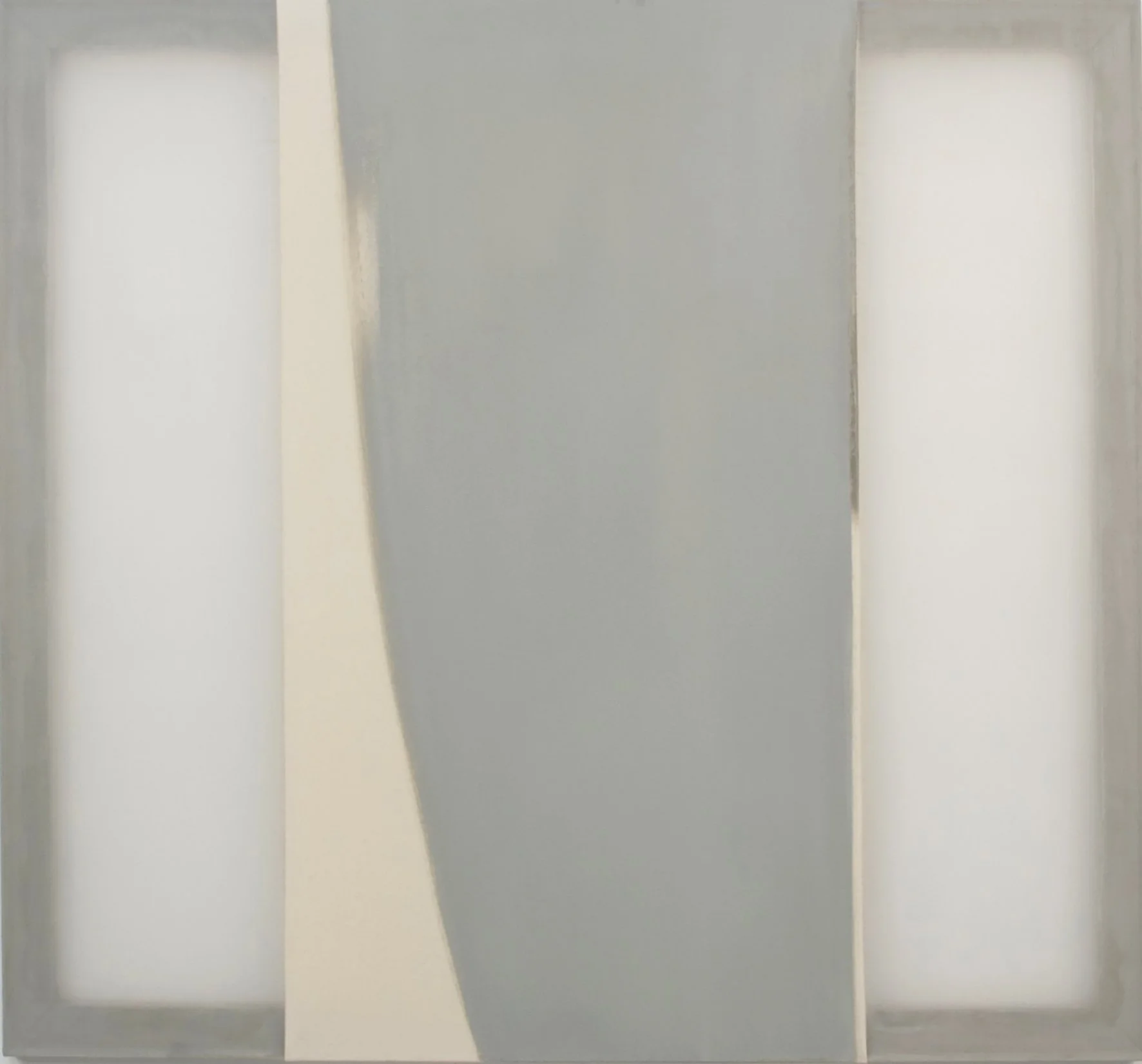 'Curtain Call', 2026, oil on canvas with organza, 120 x 130 cm