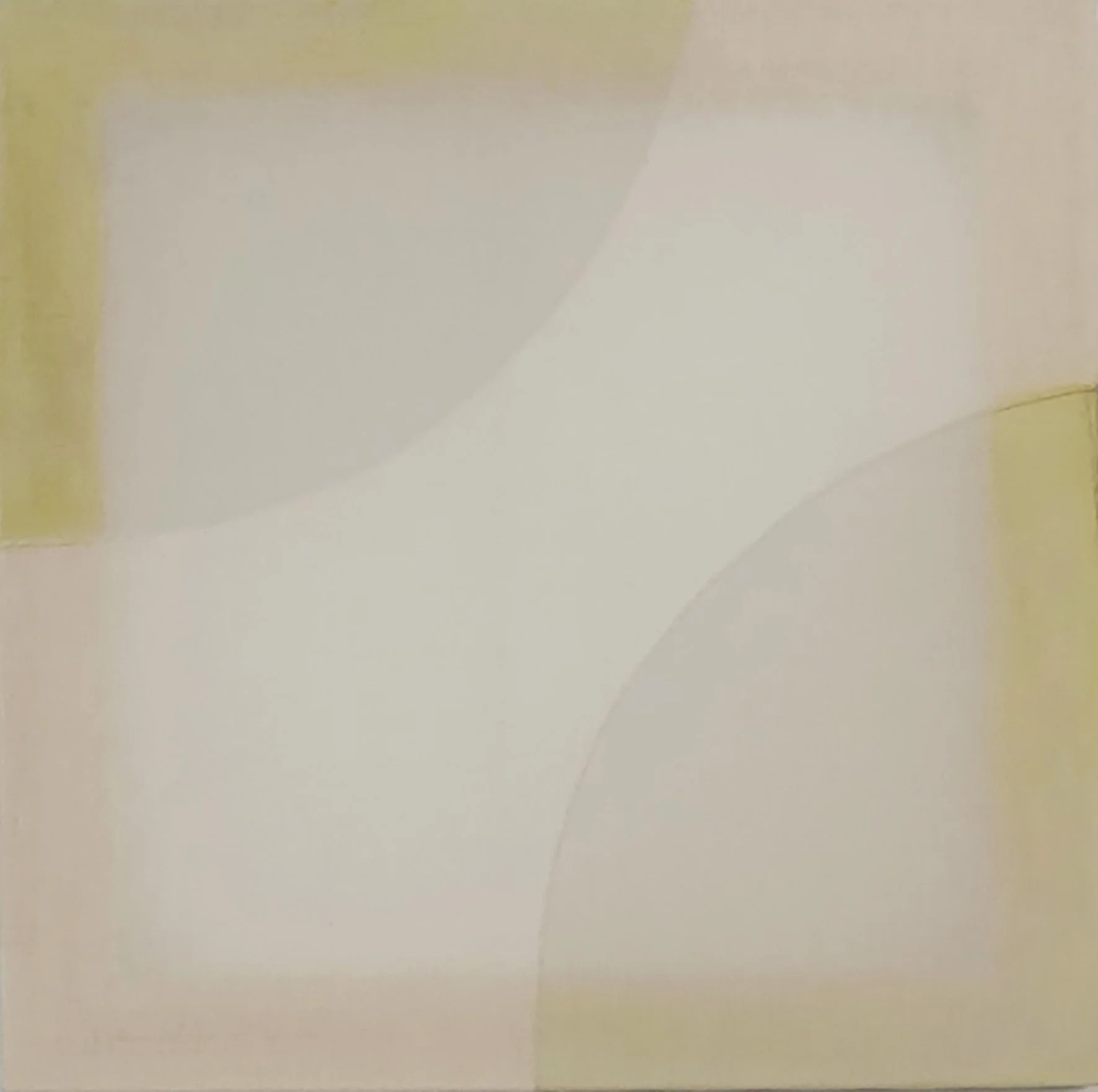 'Compass III', 2026, oil on cotton and organza, 50 x 50 cm