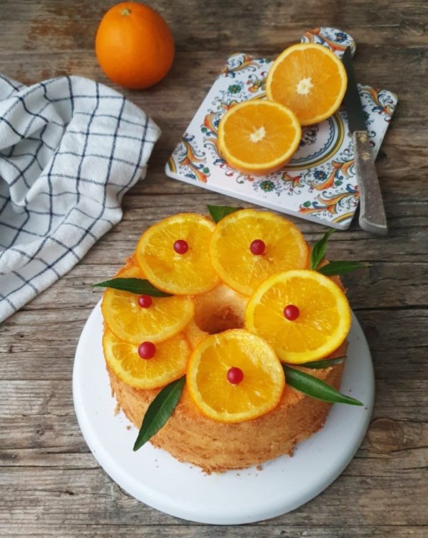 Chiffon cake all’arancia