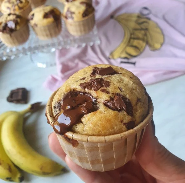 Muffin banana e cioccolato