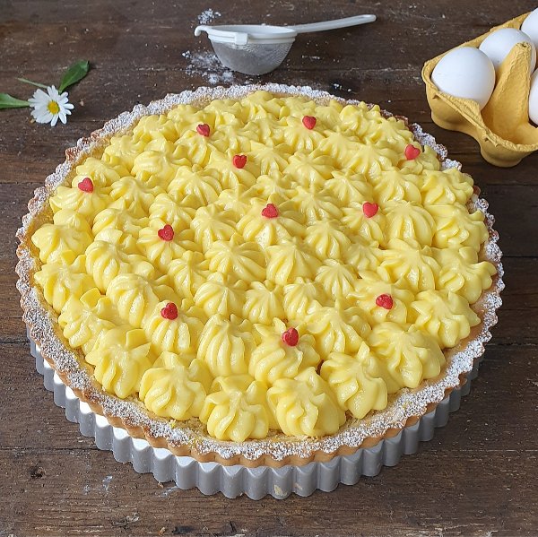 Crostata con crema pasticcera