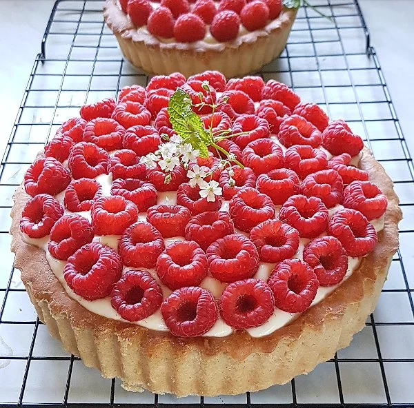Crostata yogurt e lamponi