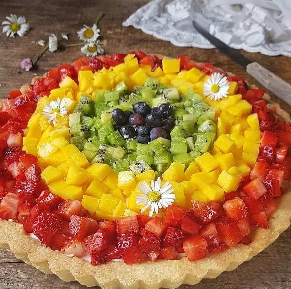 Crostata di frutta dadolata