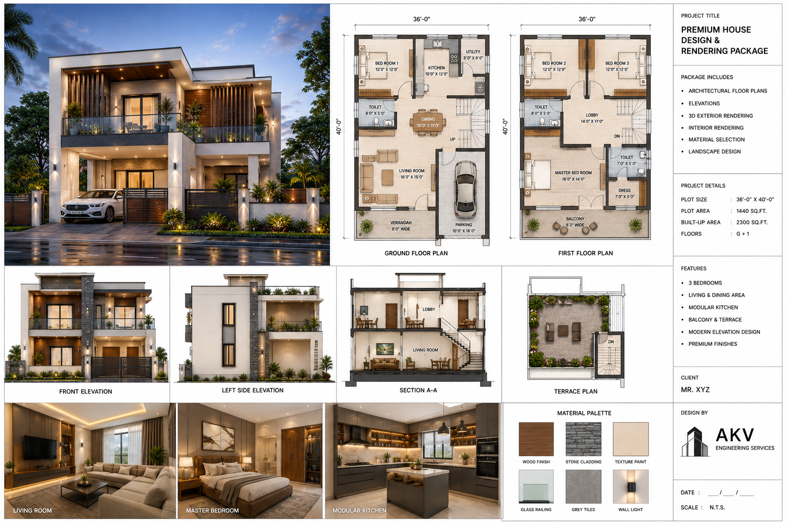 Premium House Design & Rendering Package