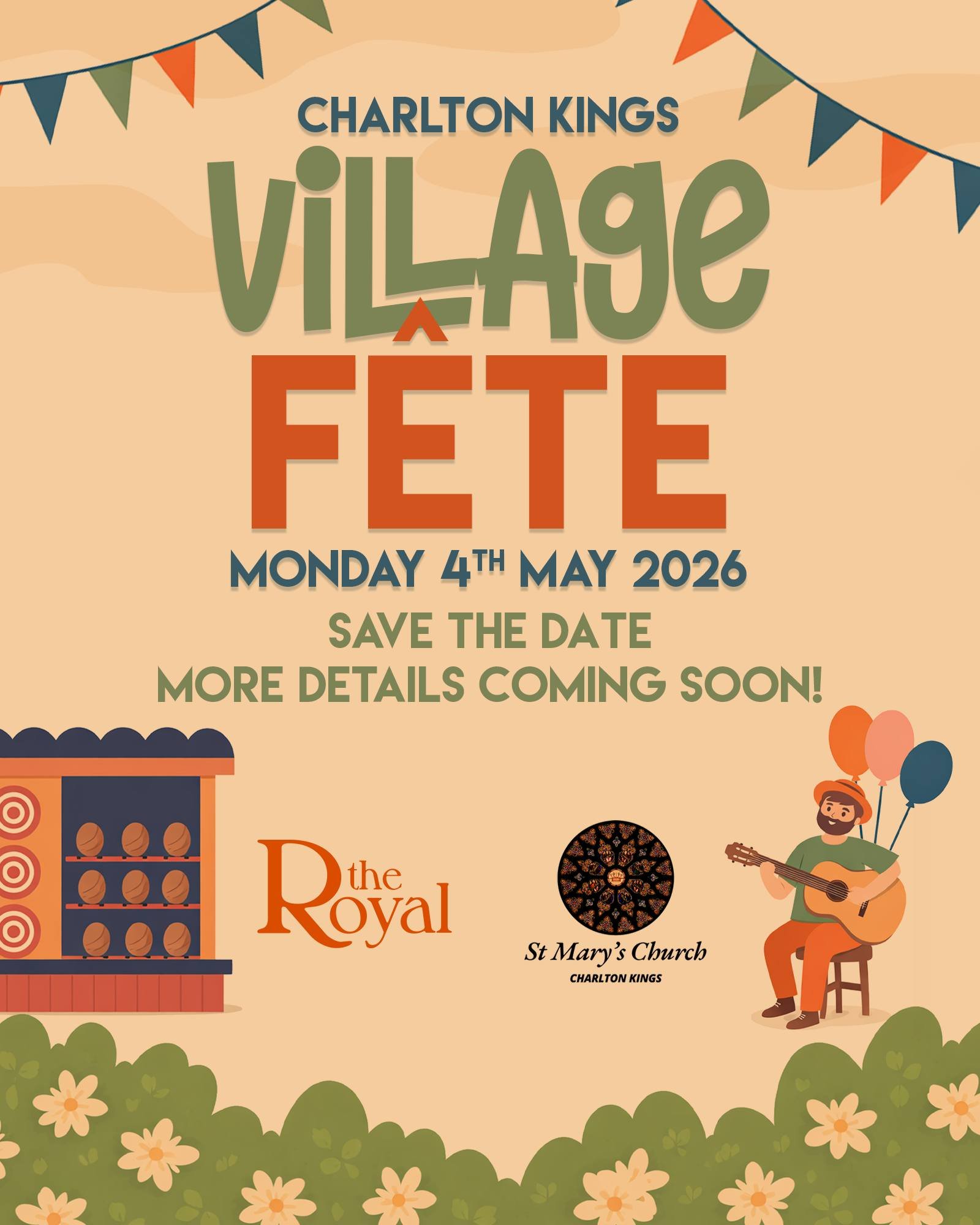 Charlton Kings Village Fete | Monday 4th May |  12pm-5pm

We are very excited about this event we are planning with @stmarysck we just couldn't wait to give a sneak peek!

Keep your eyes peeled for more details over the coming weeks!