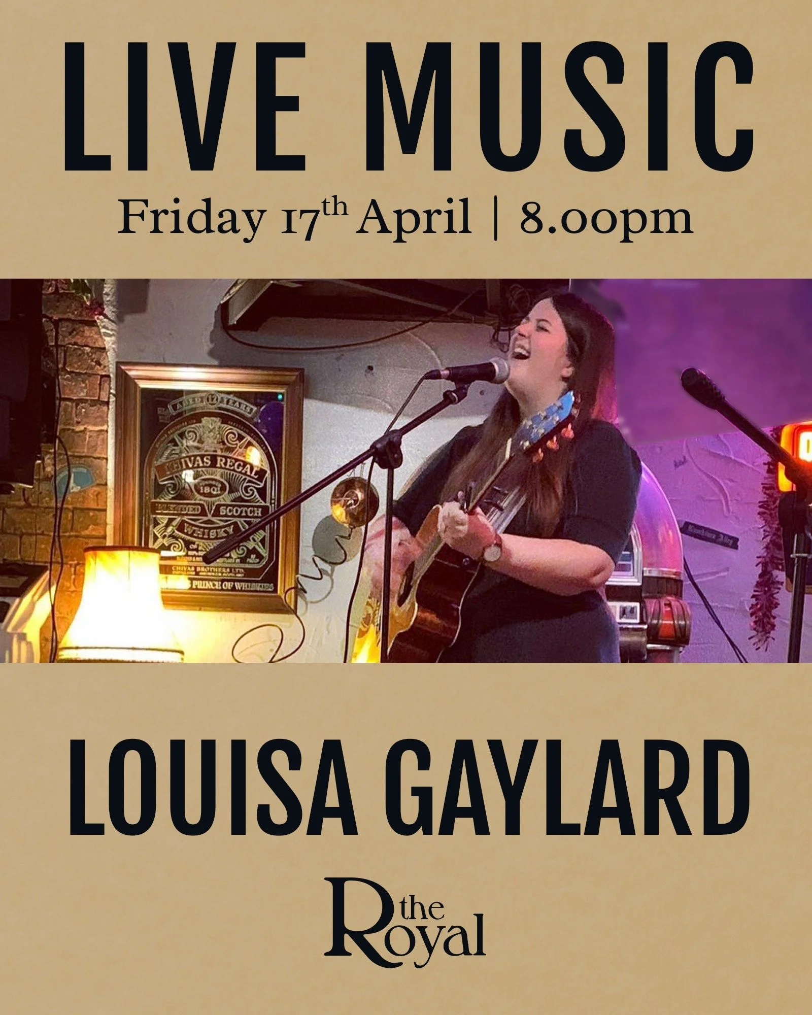 LIVE MUSIC TONIGHT - LOUISA GAYLARD
8.00pm

Join us for more amazing live music, this time we are pleased as a whole bowl of punch to welcome Louisa, who is known on the Cheltenham scene for her amazing voice as much as her impeccable song choices!