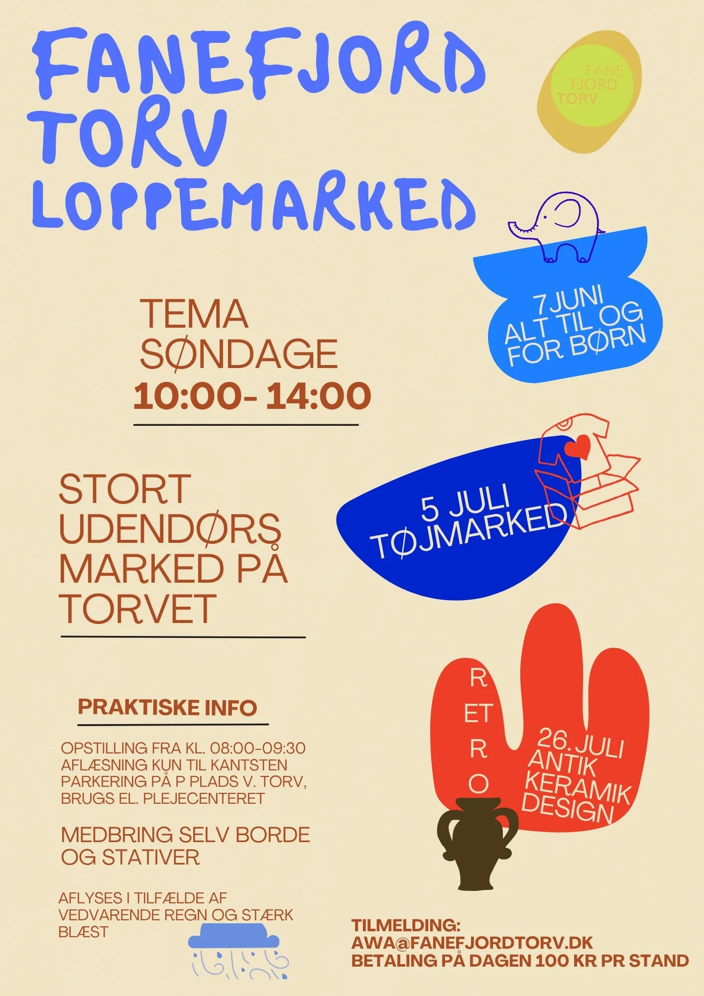 Loppemarked på Fanefjord Torv