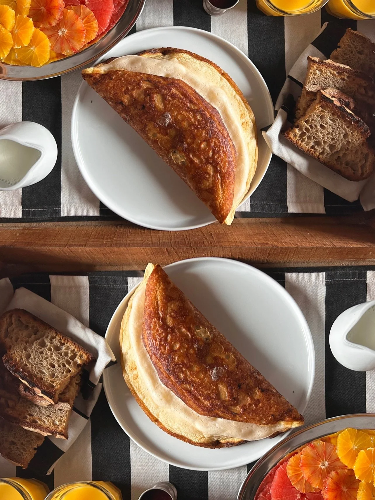 HAPPY WEEKEND // Sending roomservice and joy in to the ether, wishing everyone a good one from our little paradise corner. 

We are here doing what we always do and keeping it a little wonky. 

What are your plans? 

-
-

Photo 1 Mere Margot Omelette