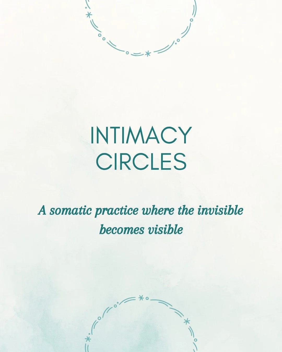 Intimacy circle is one of the most mysterious and powerful practices I use ⭕

It makes the invisible visible.

You bring something that feels stuck, a relationship pattern, a family dynamic, a weight you can't name. And through spatial representation