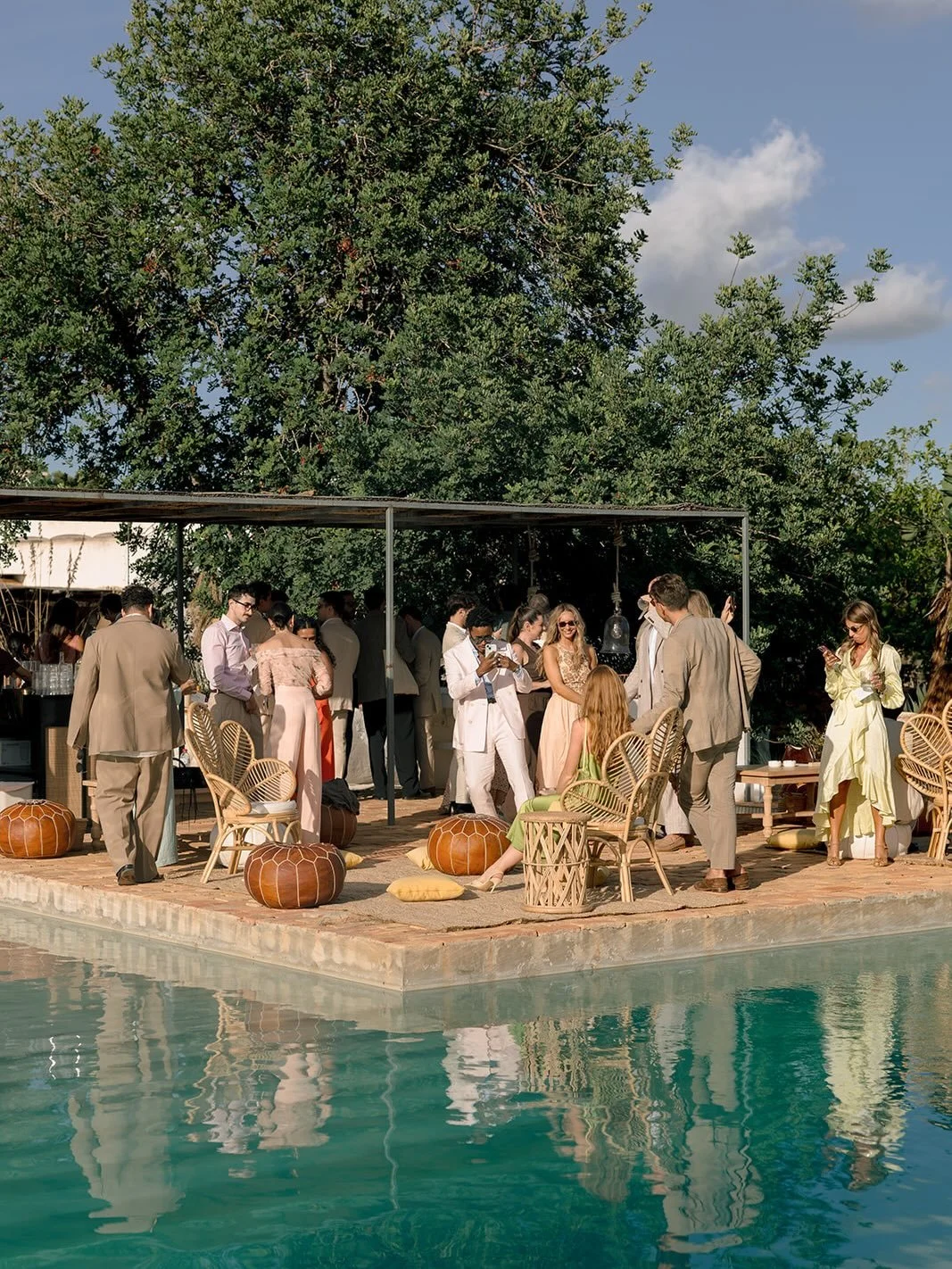 Elena &amp; Nicoli&rsquo;s wedding was the optimum of cool, chic and not to mention one hell of a party!

A stylish campo celebration at @thefarmibiza following on from their church ceremony planned to perfection by @lejourduoui 

With the couple&rsq