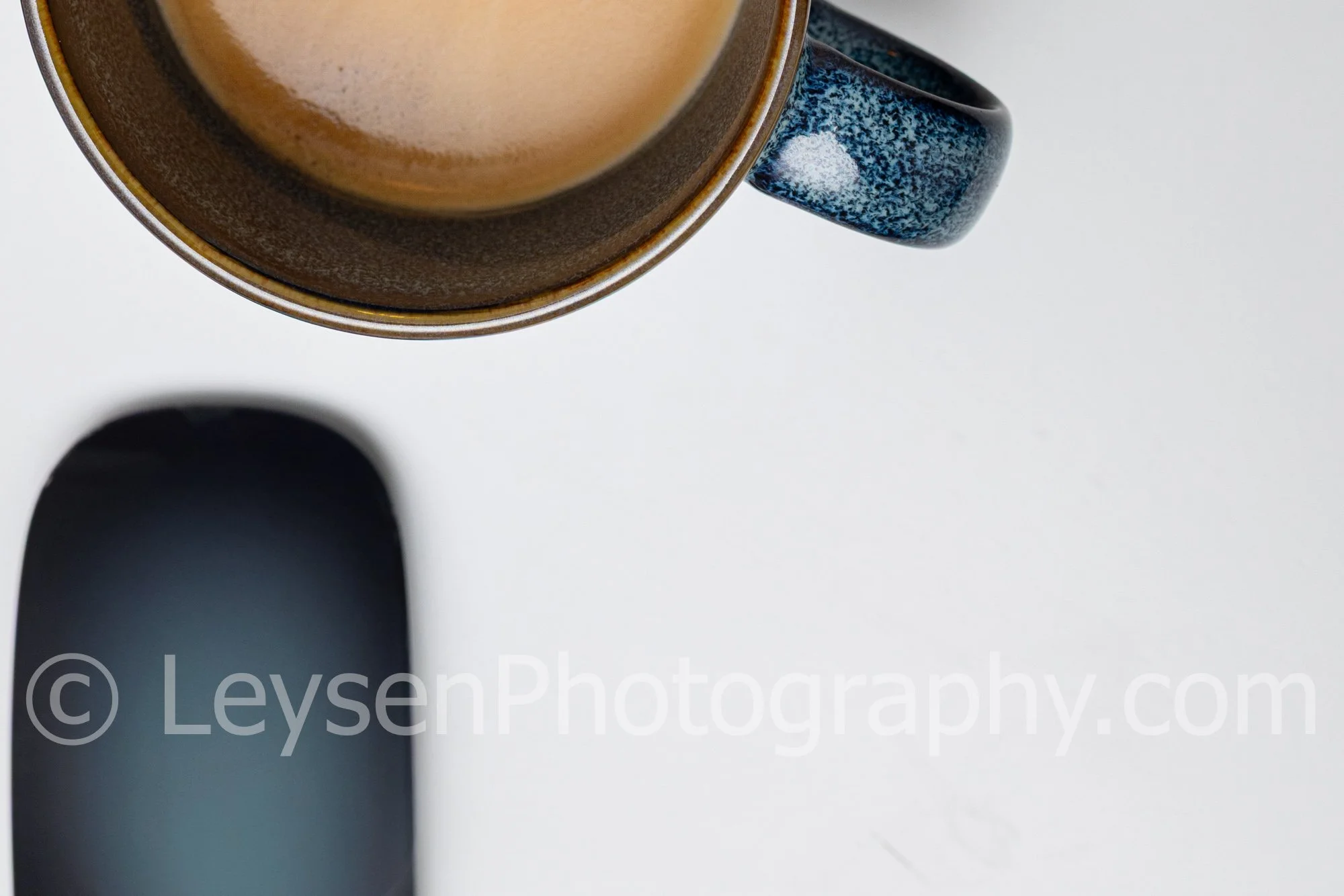 Coffee and mouse Workspace – Minimal Desk Branding