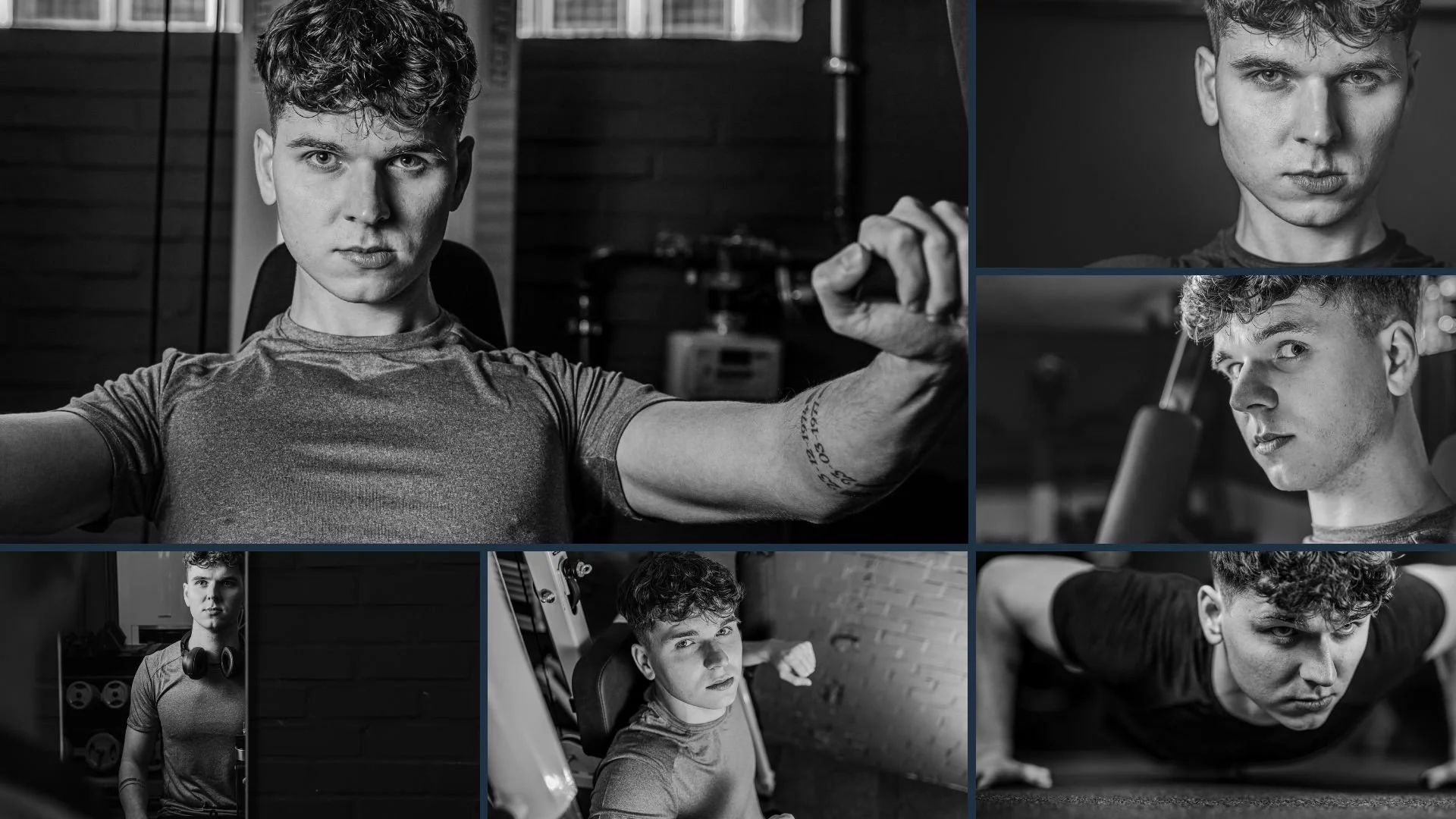 Black & White Fitness Branding Visuals – High-Impact Content Pack (20 Images)