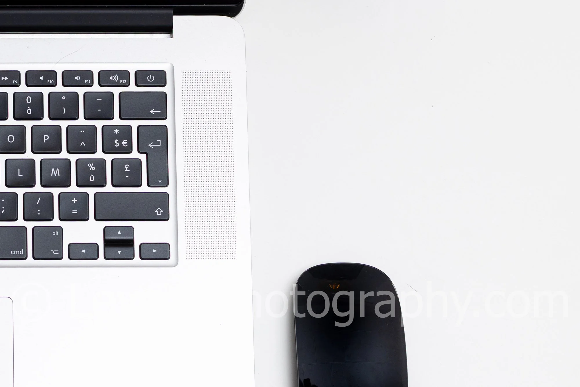 Minimal Laptop And Mouse Workspace