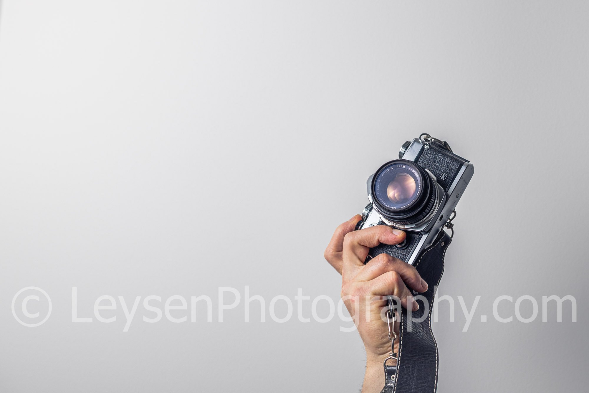 Minimal Vintage Camera Close-Up with Copy Space