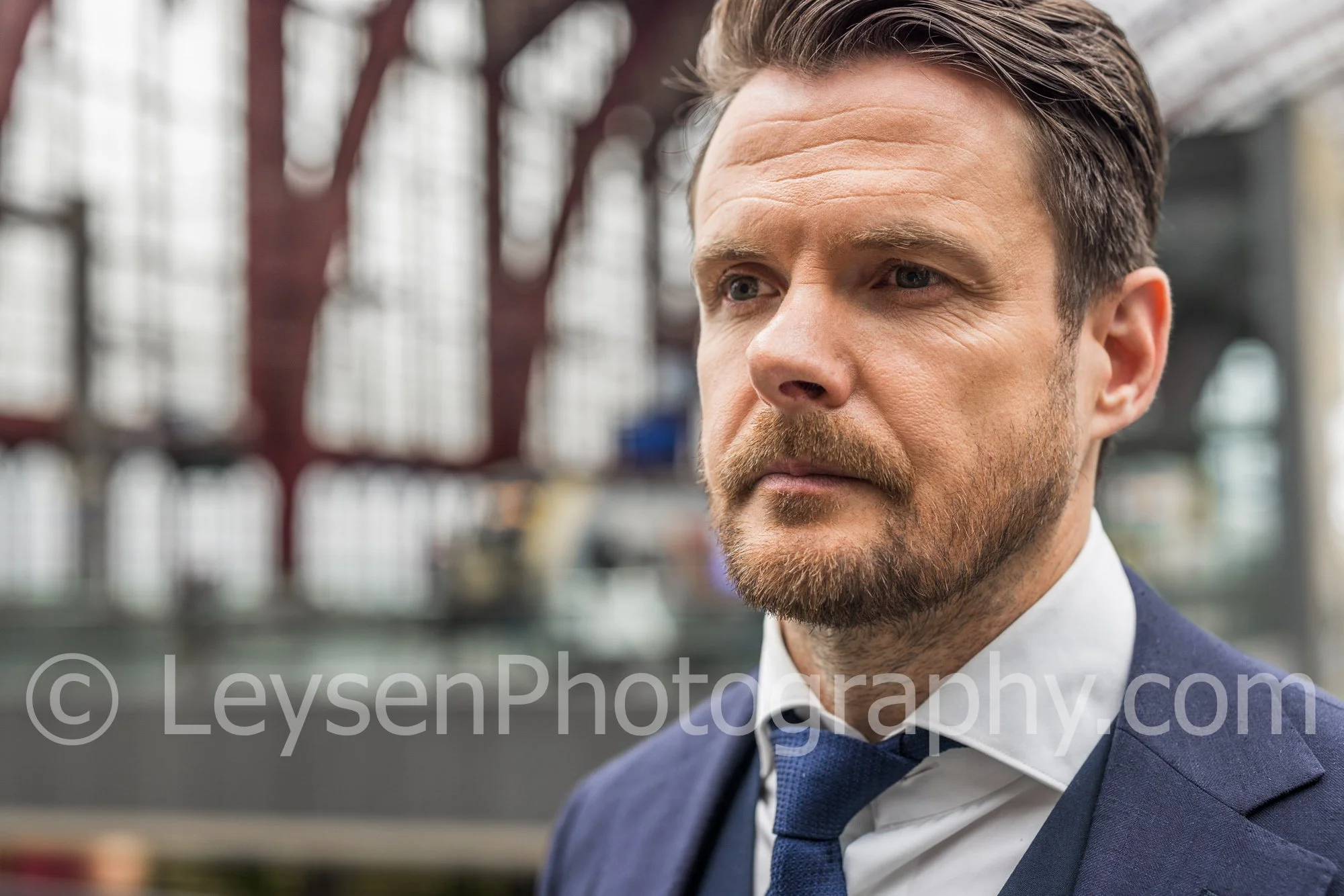 Close Up Portrait of Businessman in Suit – Corporate Executive Branding Photo