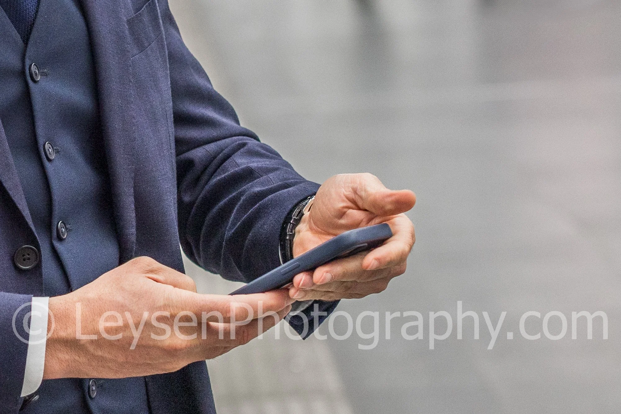 Businessman Using Smartphone Close Up – Corporate Communication Detail