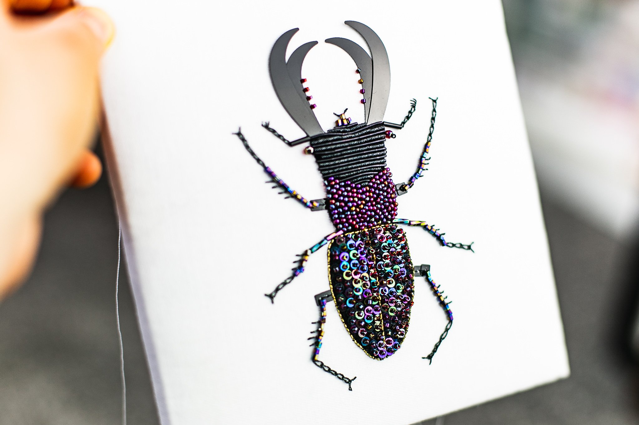 Textile Art Box - Stag Beetle