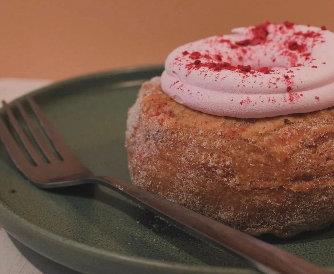 Rhubarb & Custard Kronut