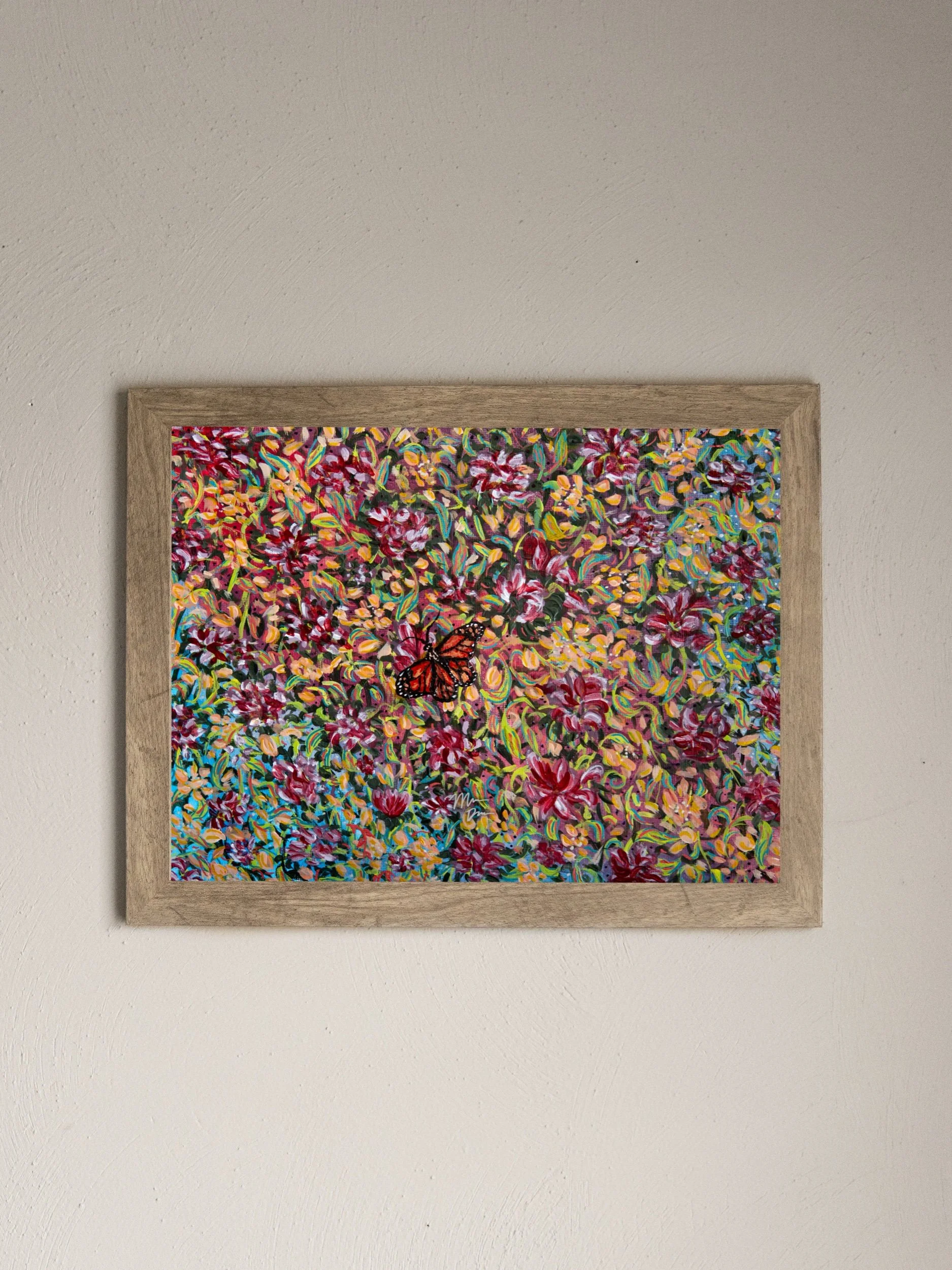 camouflaged butterfly art print