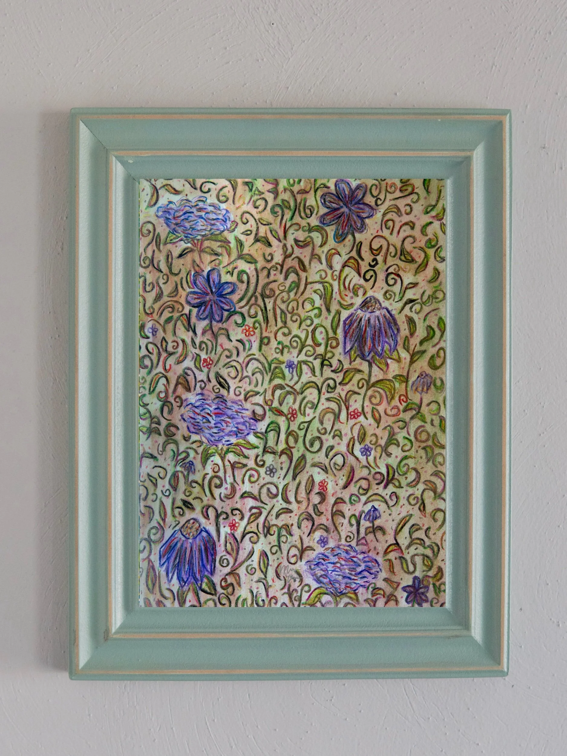 floral doodles art print