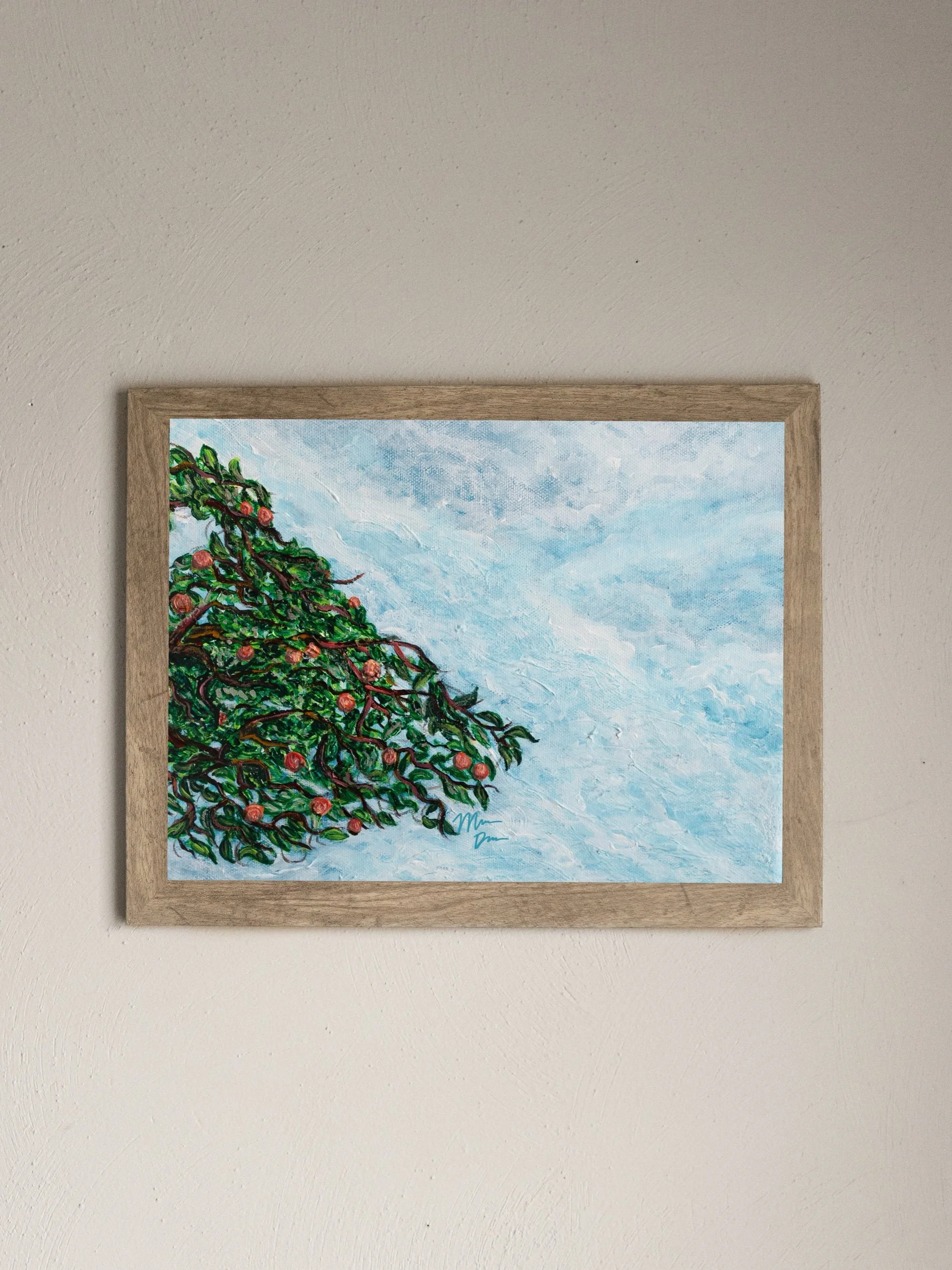 orange tree art print