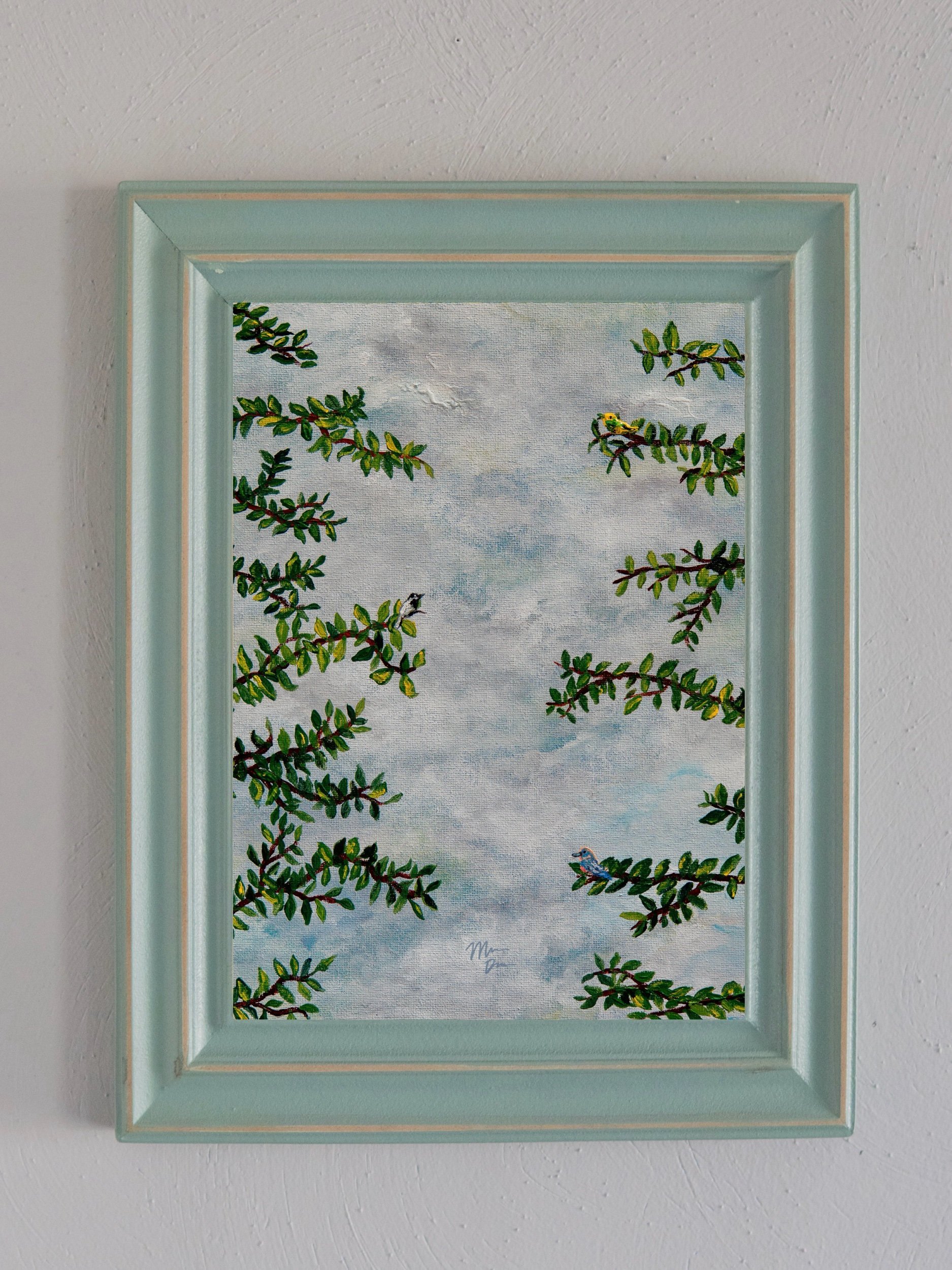 summer cloudy scene art print