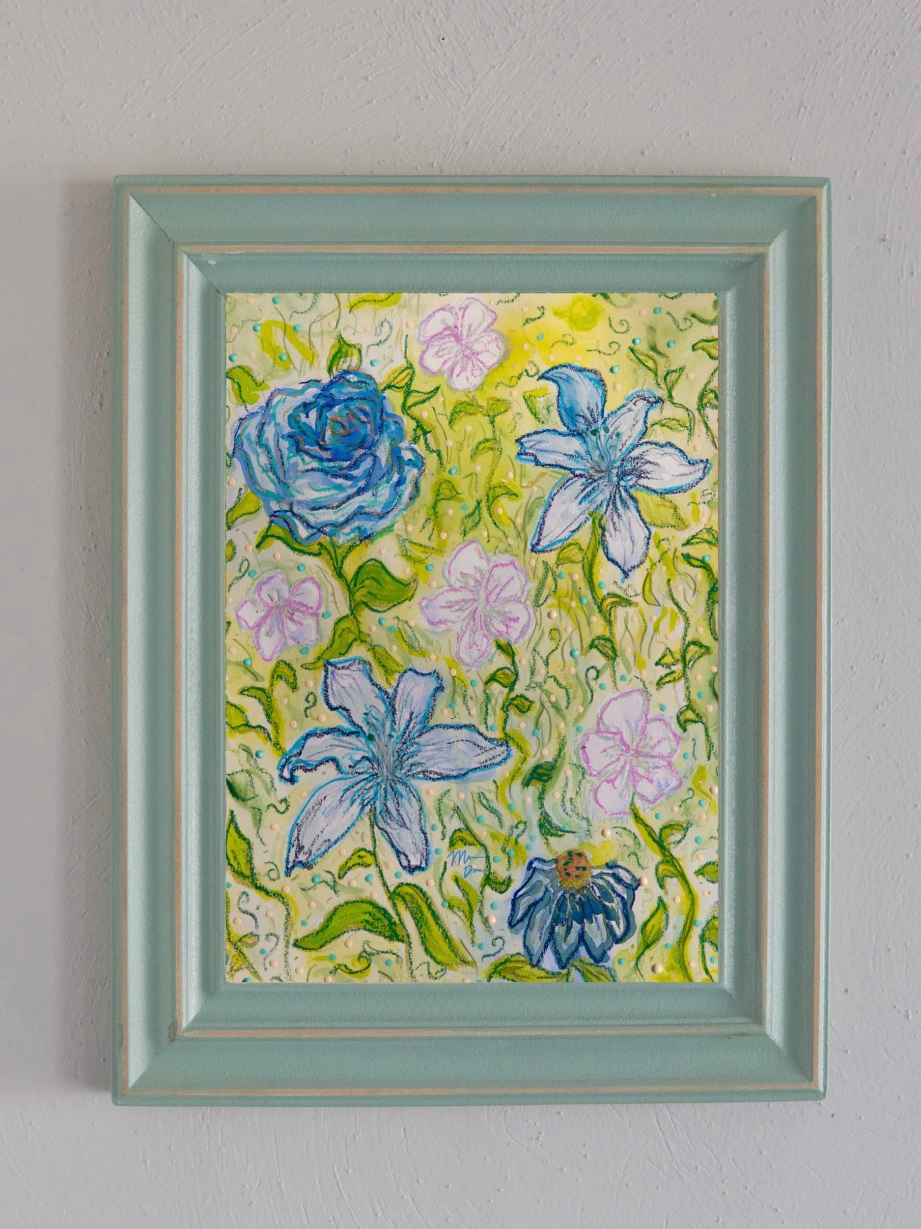 whimsical floral art print