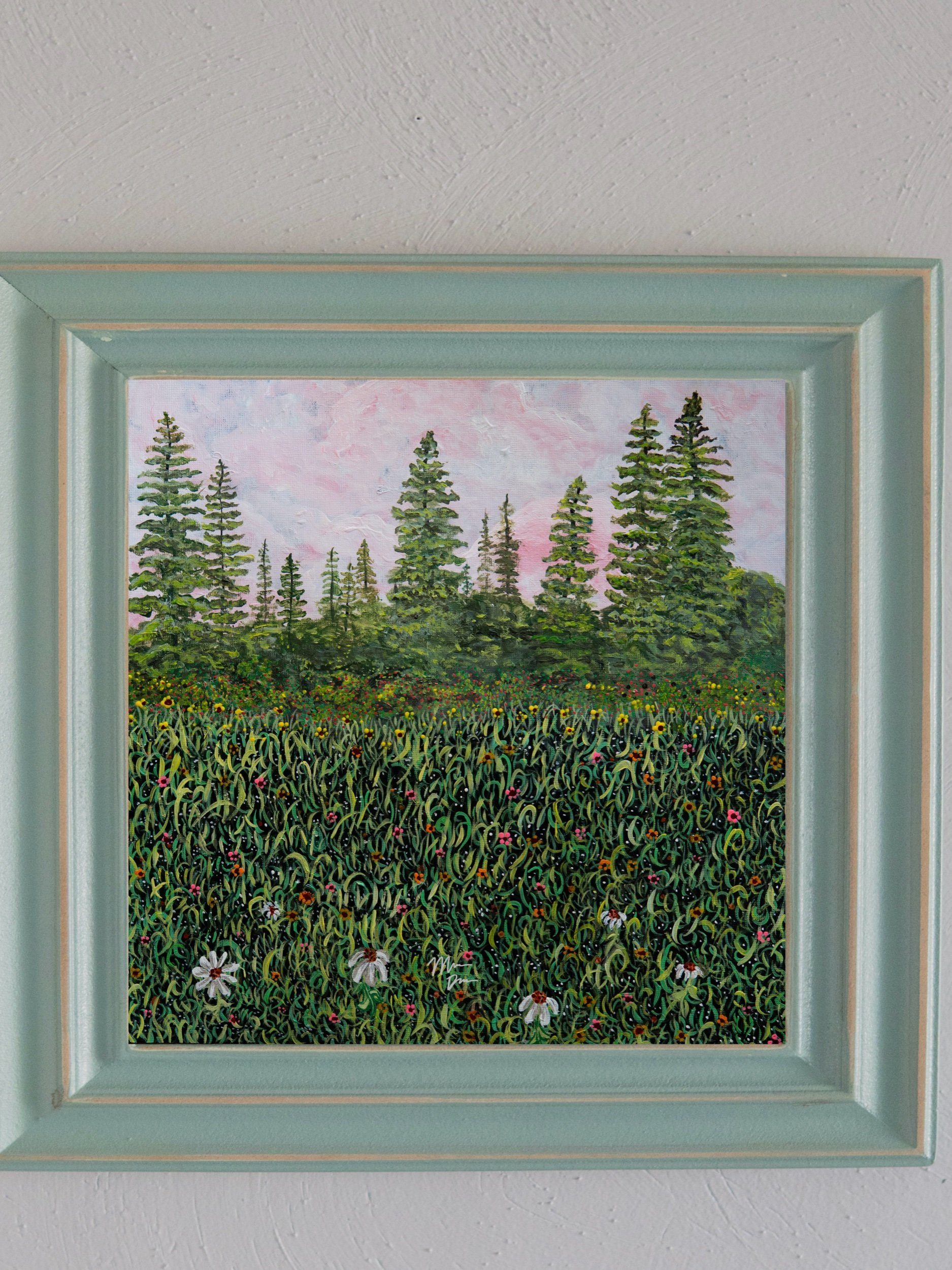 spring forest scene art print