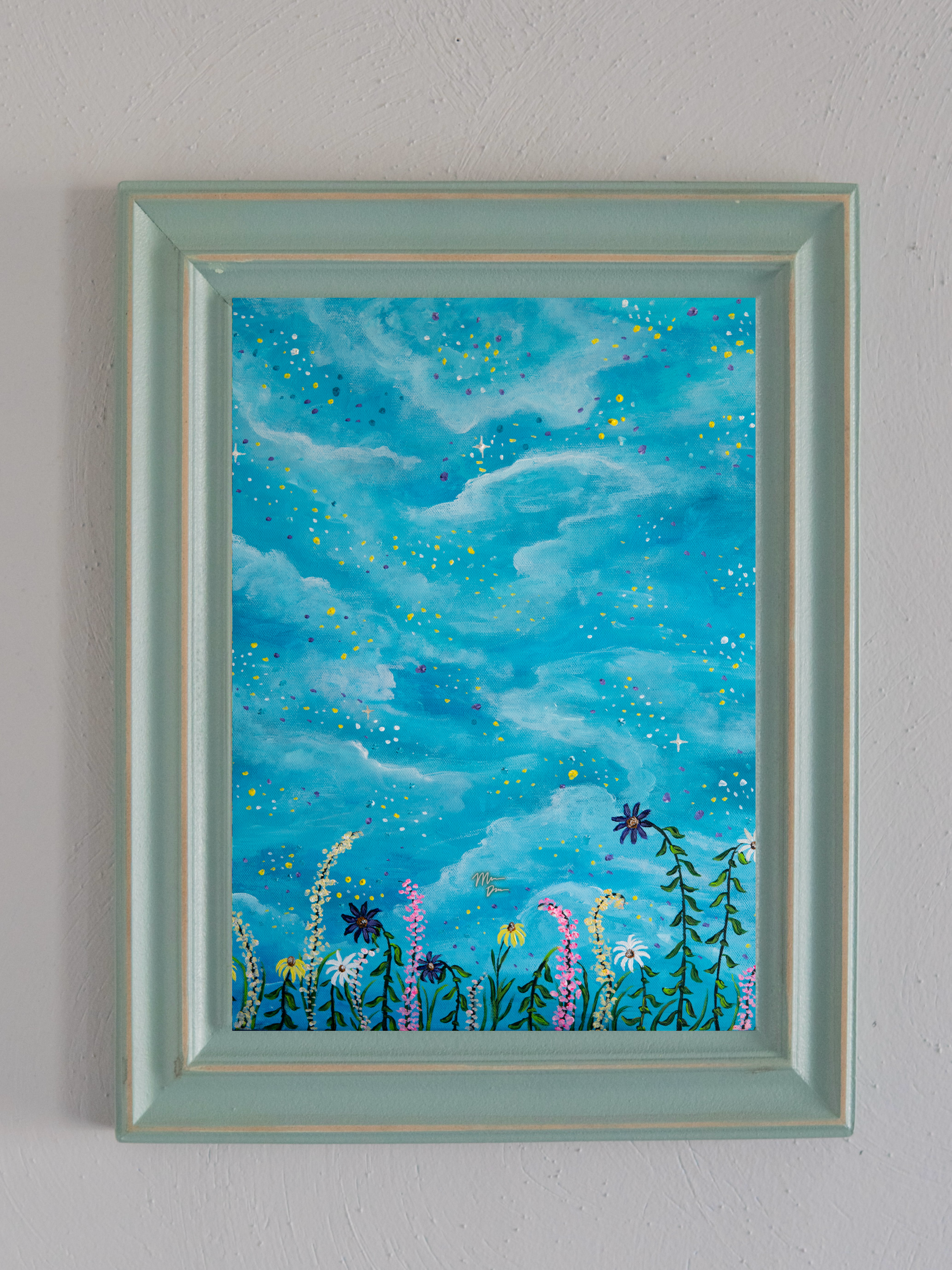 aqua skies art print