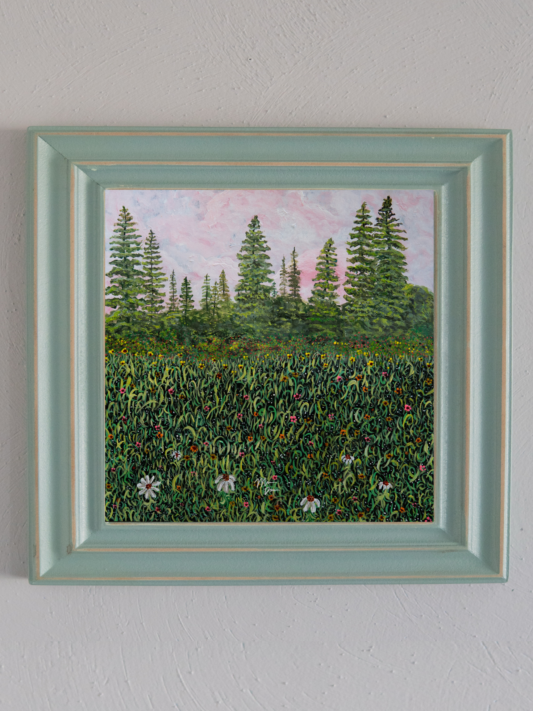 spring forest scene art print