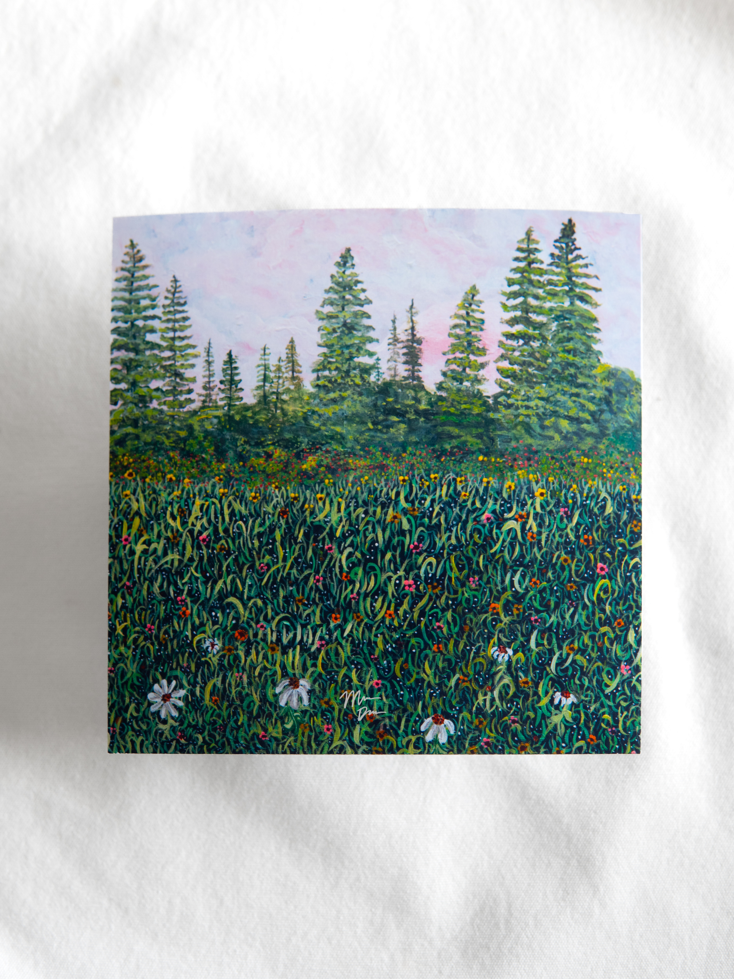 spring forest scene art print