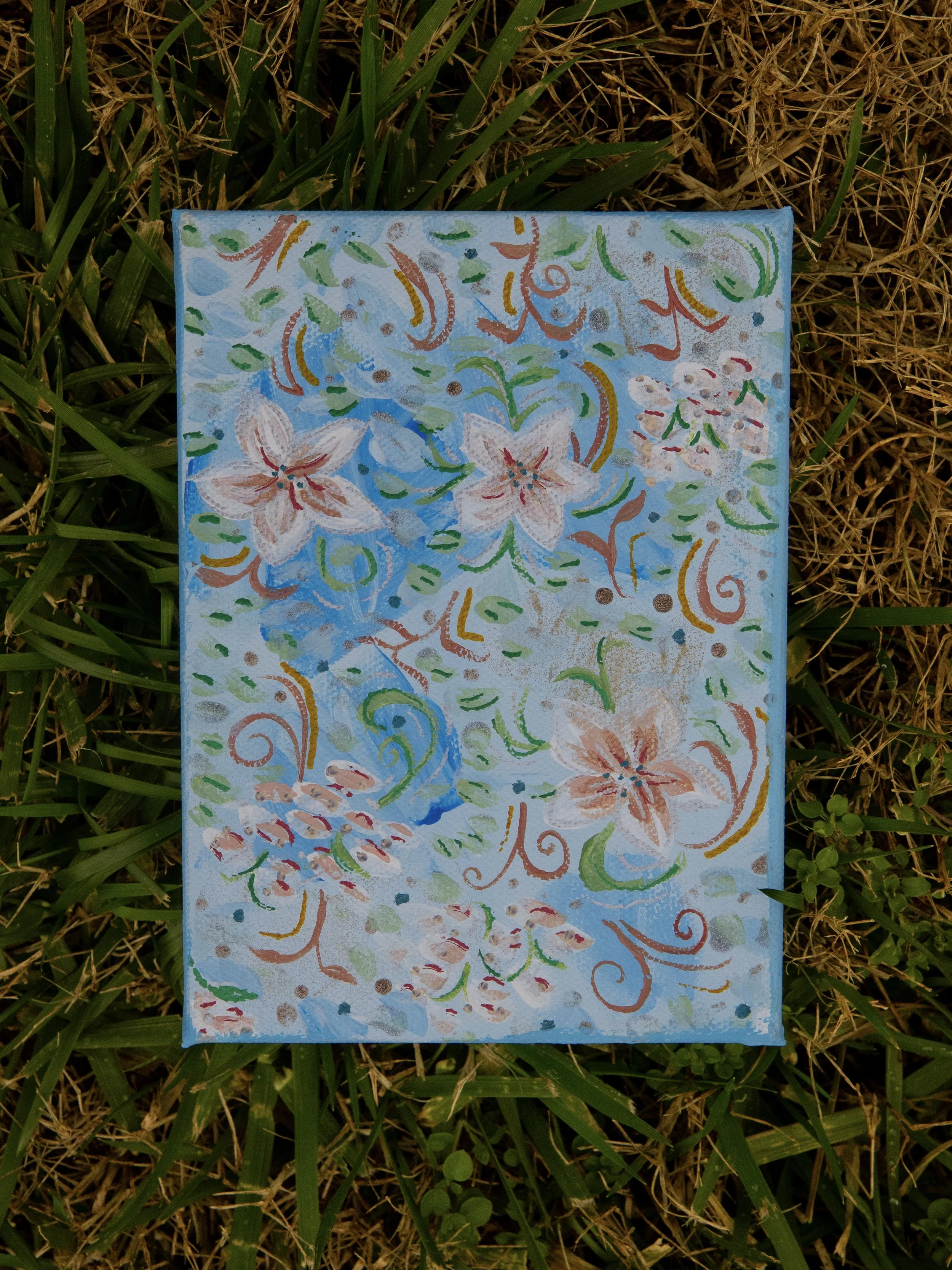 Wintery Florals Original Painting #2