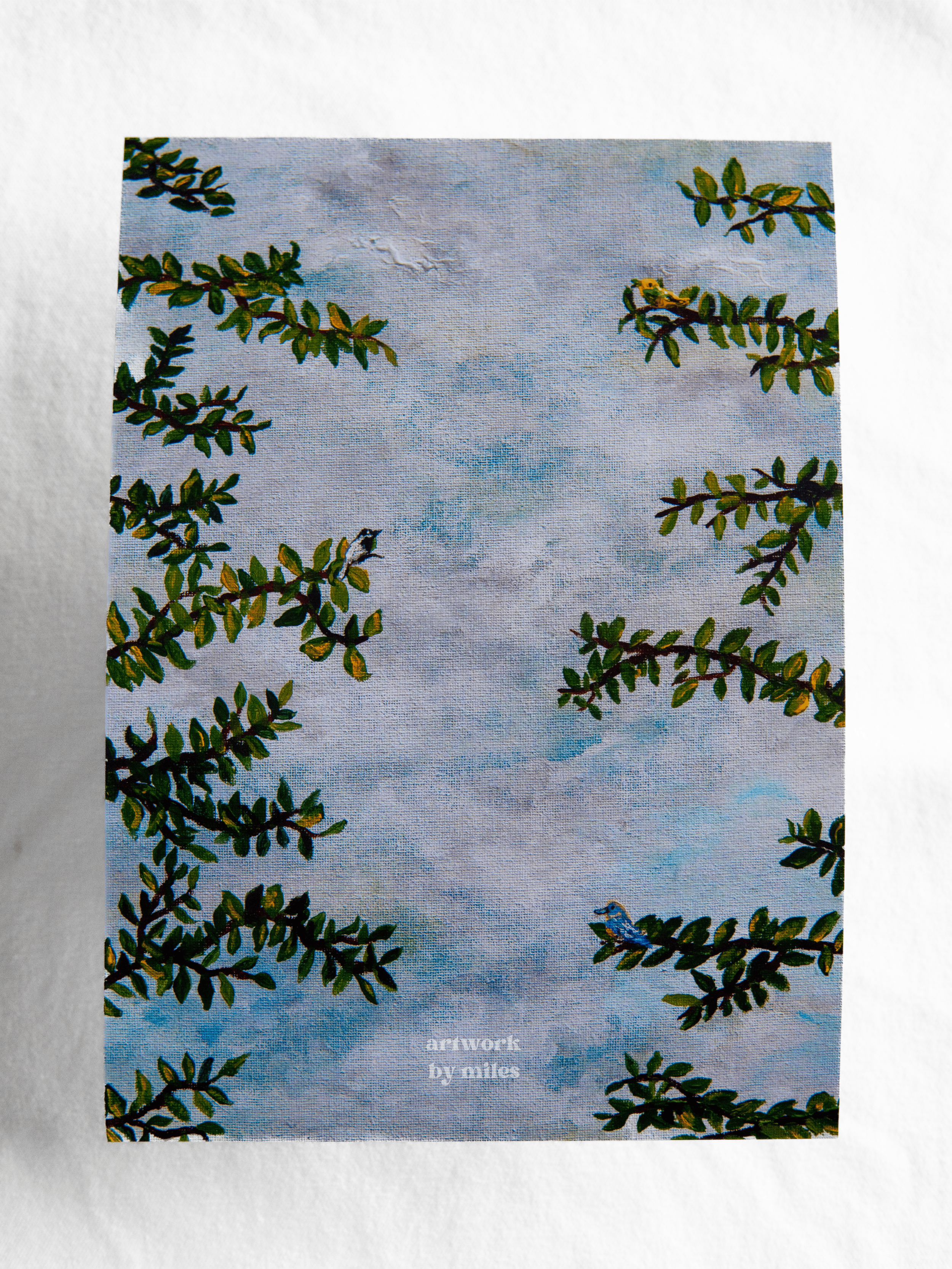 summer cloudy scene art print