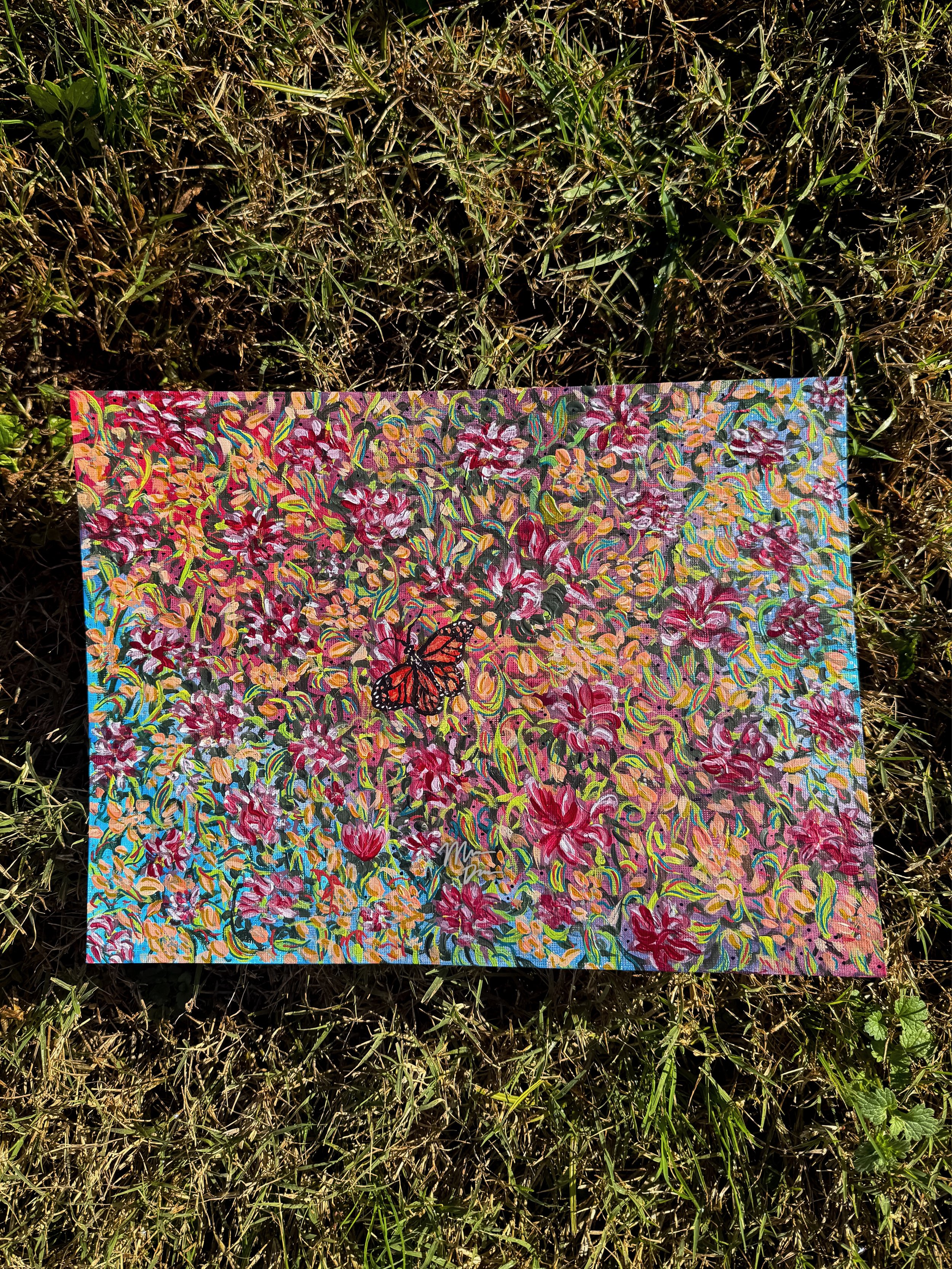 original camouflaged butterfly art paper