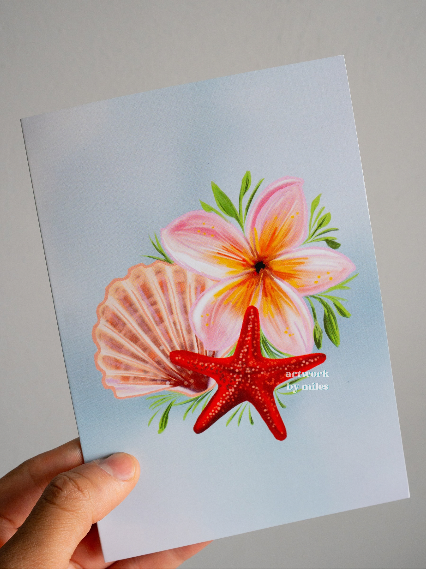 Coastal Summer Floral Greeting Card