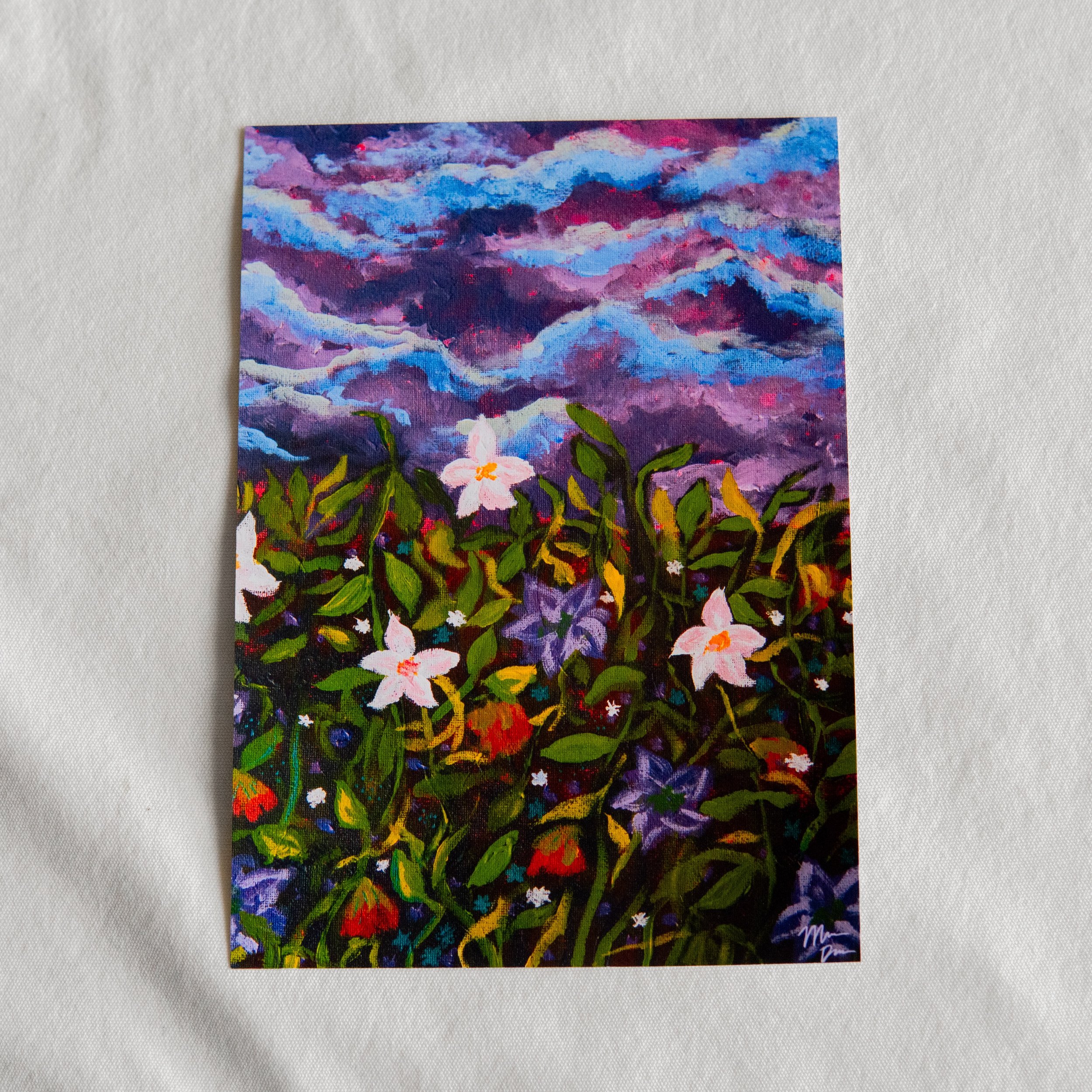 purple skies art print
