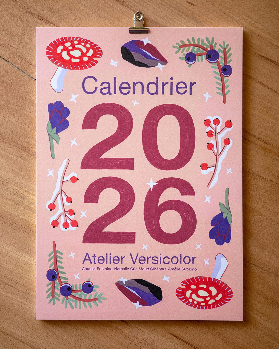 Calendrier 2026 de l'Atelier Versicolor – 45 CHF