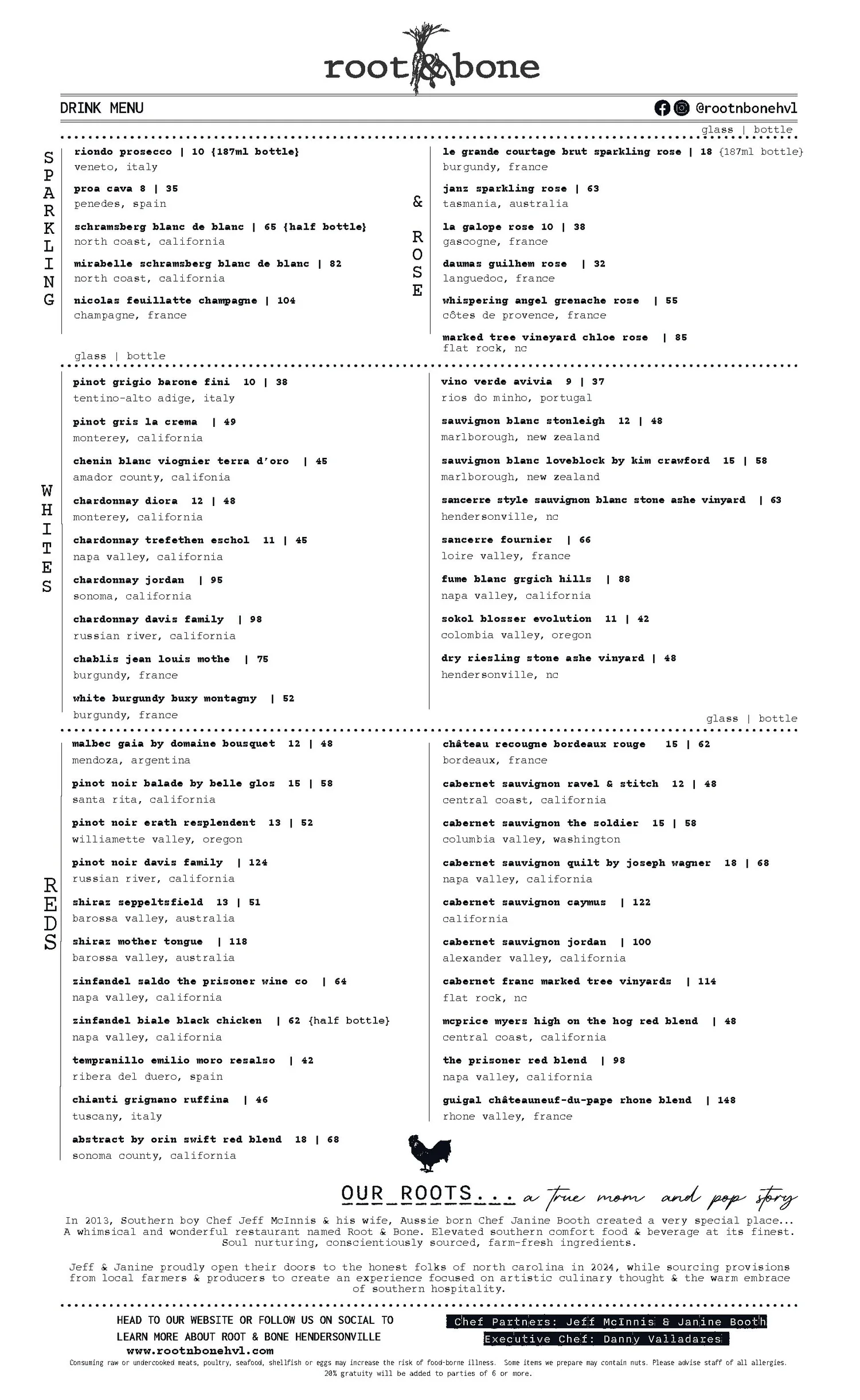 Menu | Discover Delicious Dining – Reserve Today — Root & Bone ...