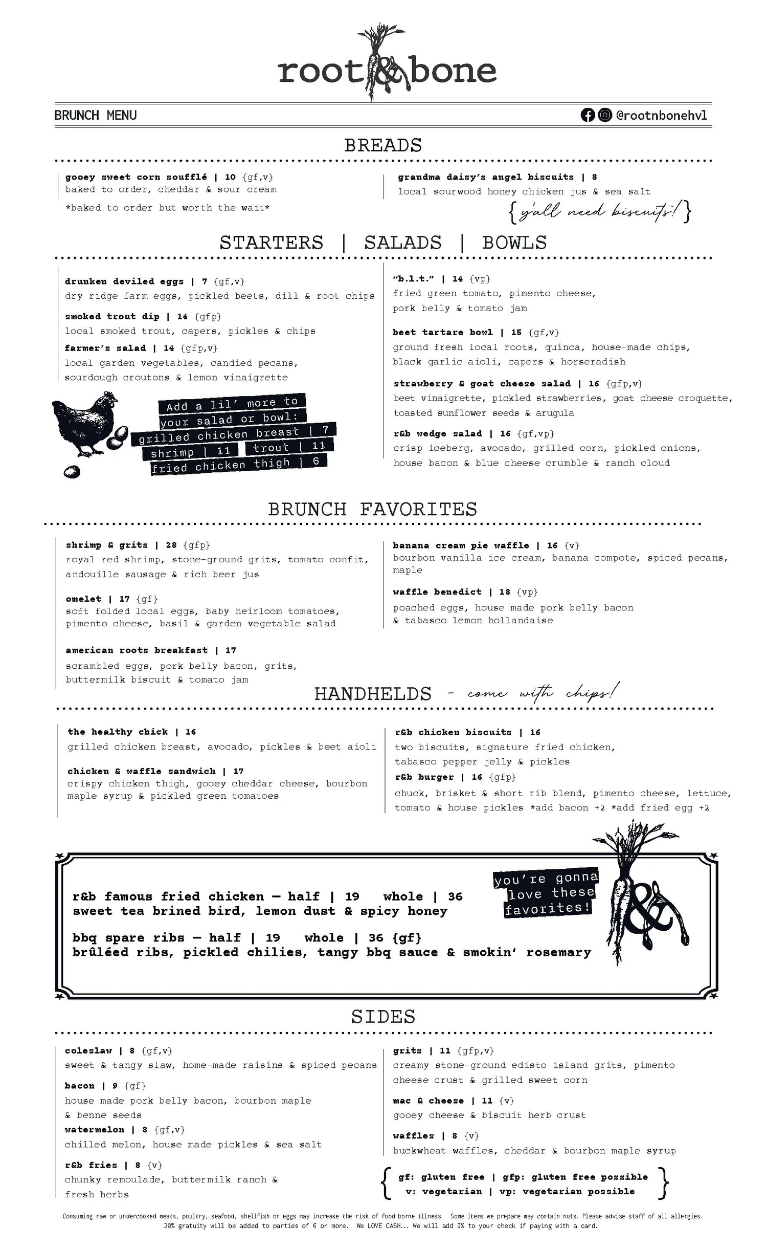 Menu | Discover Delicious Dining – Reserve Today — Root & Bone ...