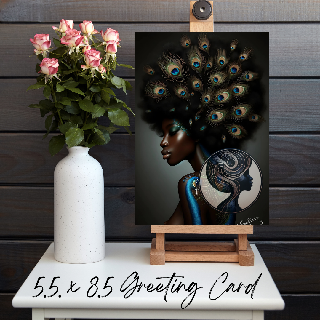 'Plume' 5.5x8.5inch Greeting Card (SQ7377587)