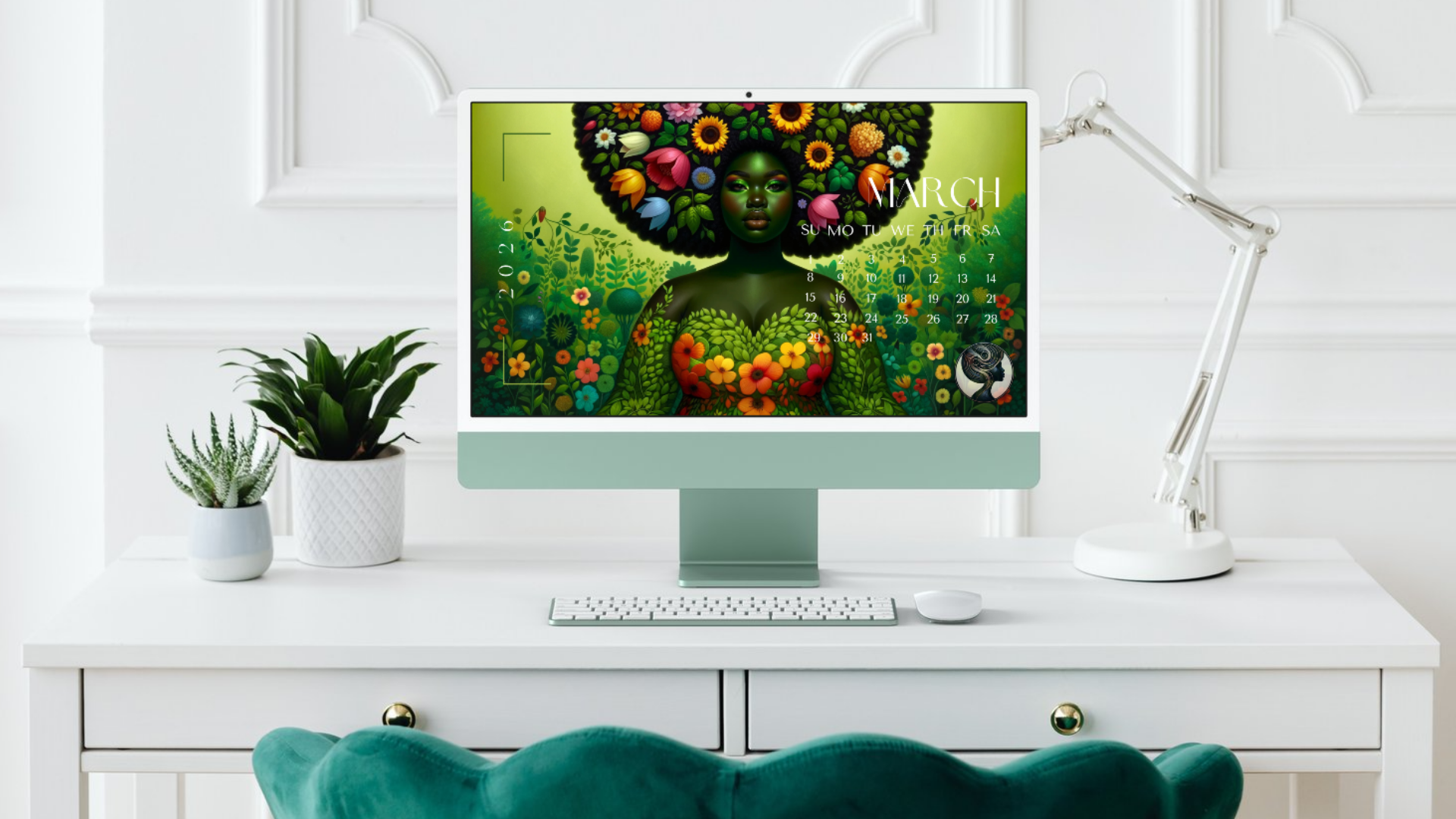 Digital Download - March 2026 Monthly Calendar